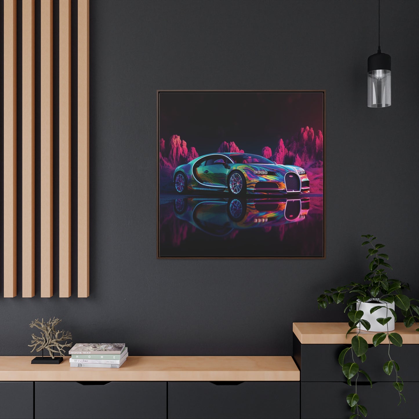 Gallery Canvas Wraps, Square Frame Florescent Bugatti Flair 2