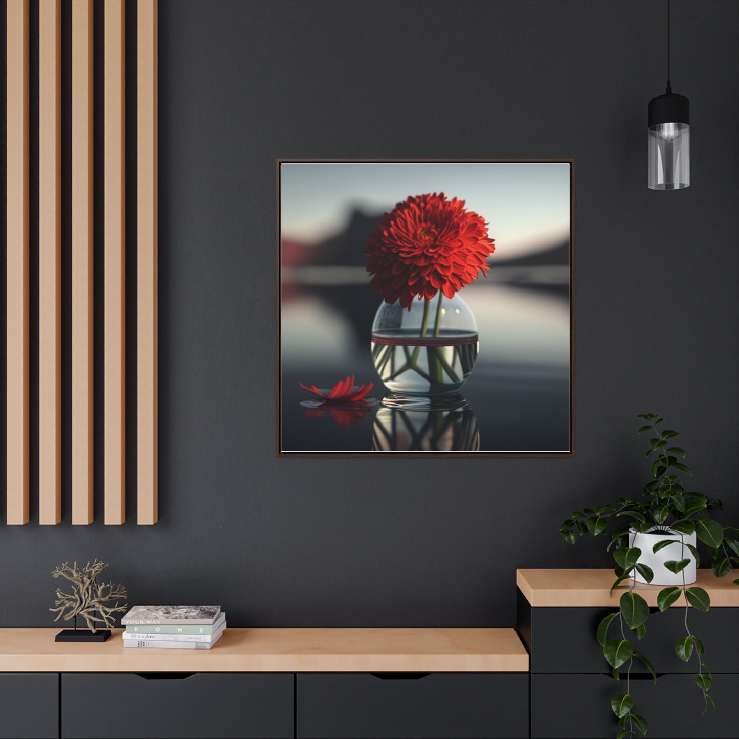 Gallery Canvas Wraps, Square Frame Chrysanthemum 2