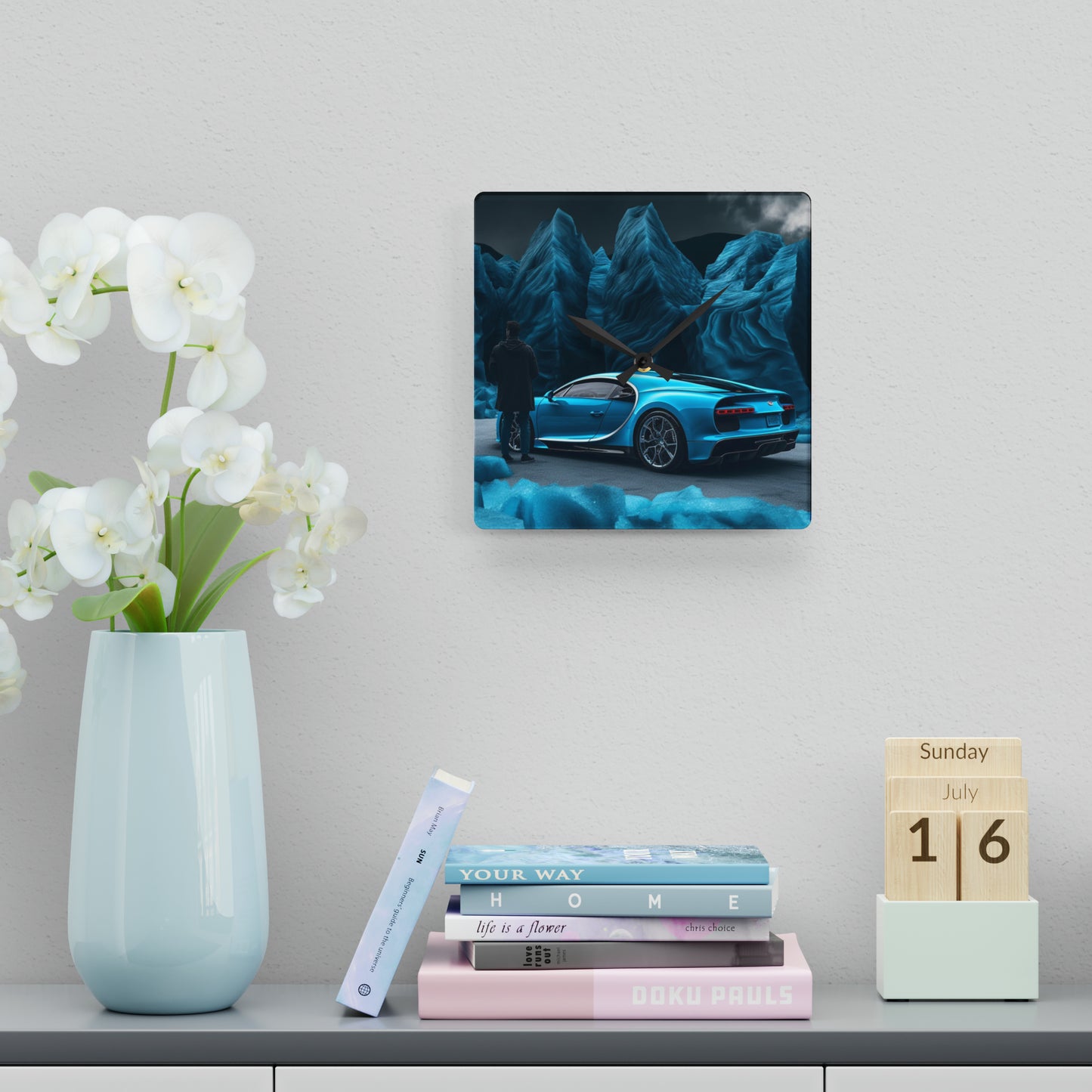 Acrylic Wall Clock Bugatti Real Look 3