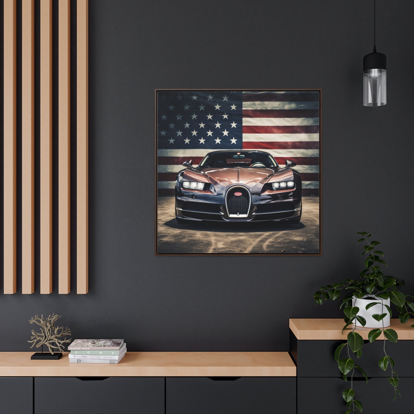 Gallery Canvas Wraps, Square Frame Bugatti Flag 4