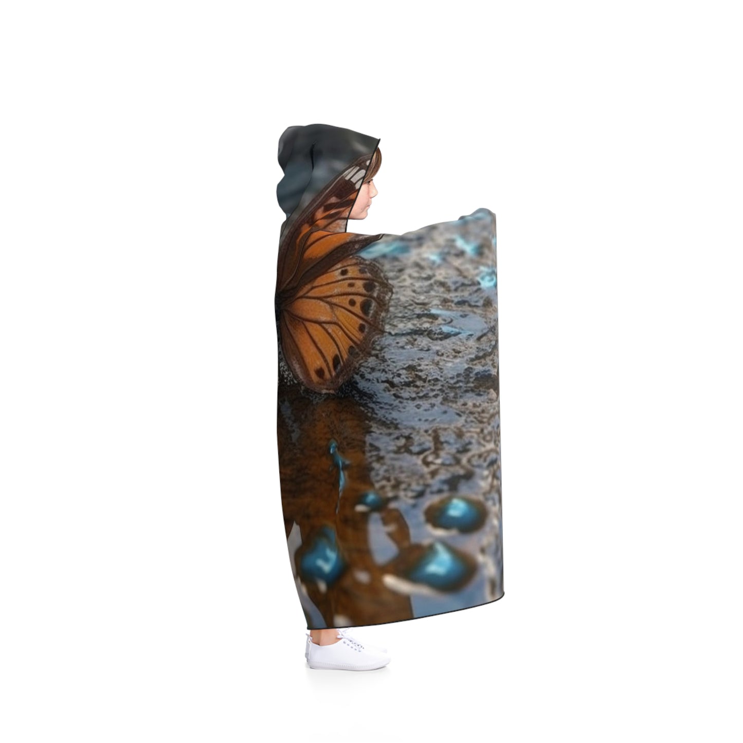 Hooded Blanket Water Butterfly Street 2
