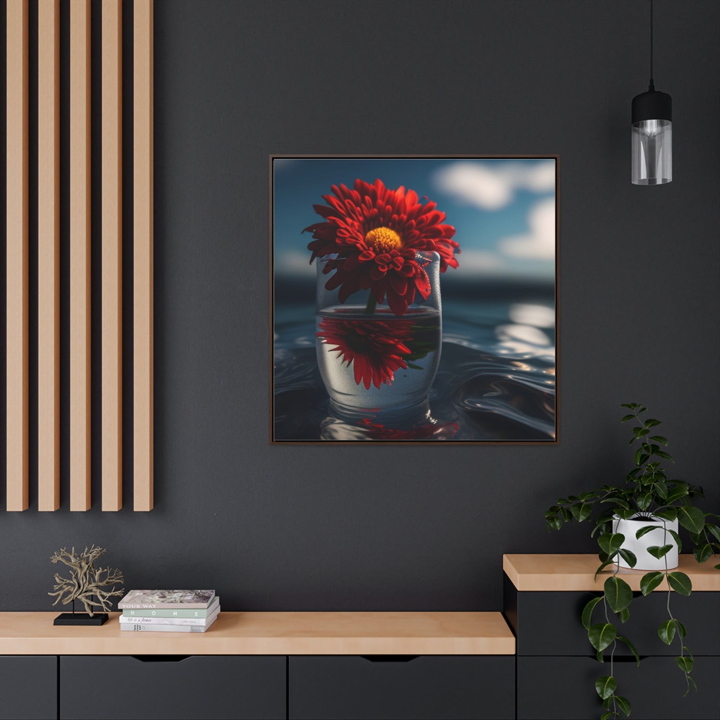 Gallery Canvas Wraps, Square Frame Chrysanthemum 3