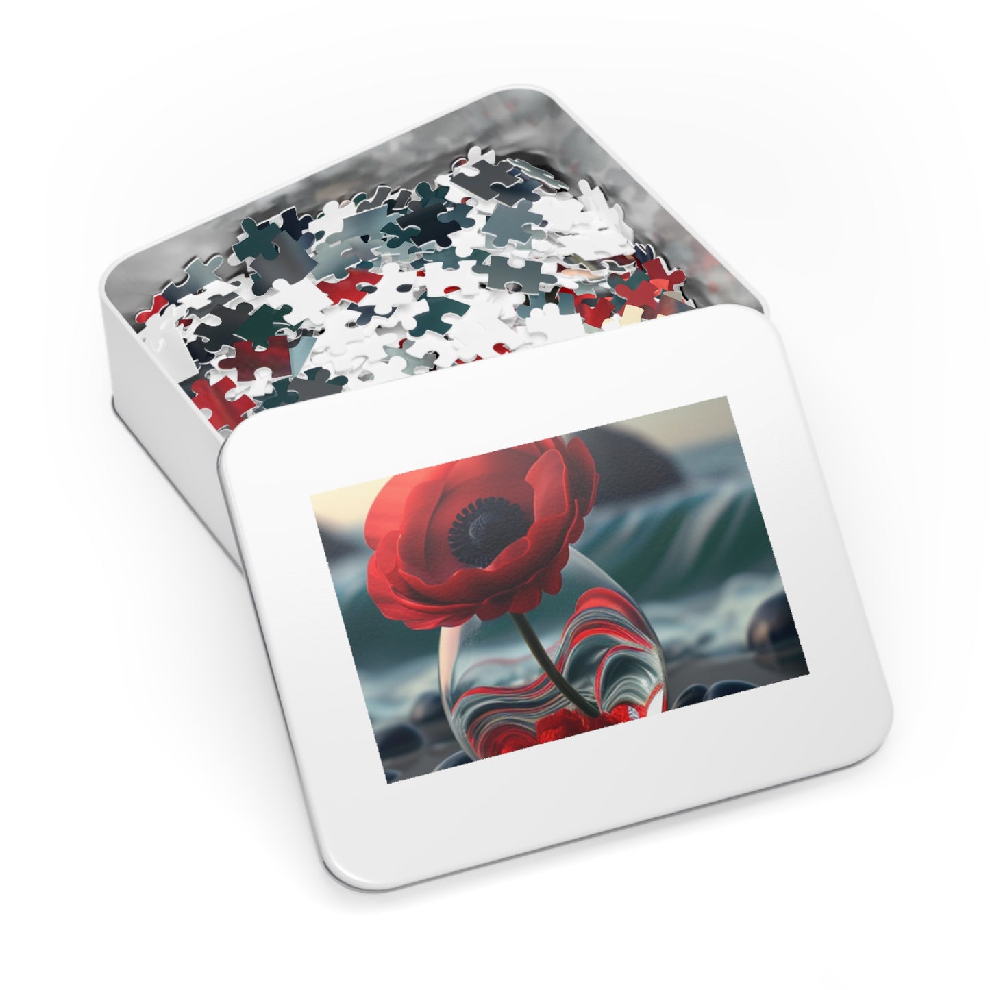 Jigsaw Puzzle (30, 110, 252, 500,1000-Piece) Red Anemone in a Vase 1