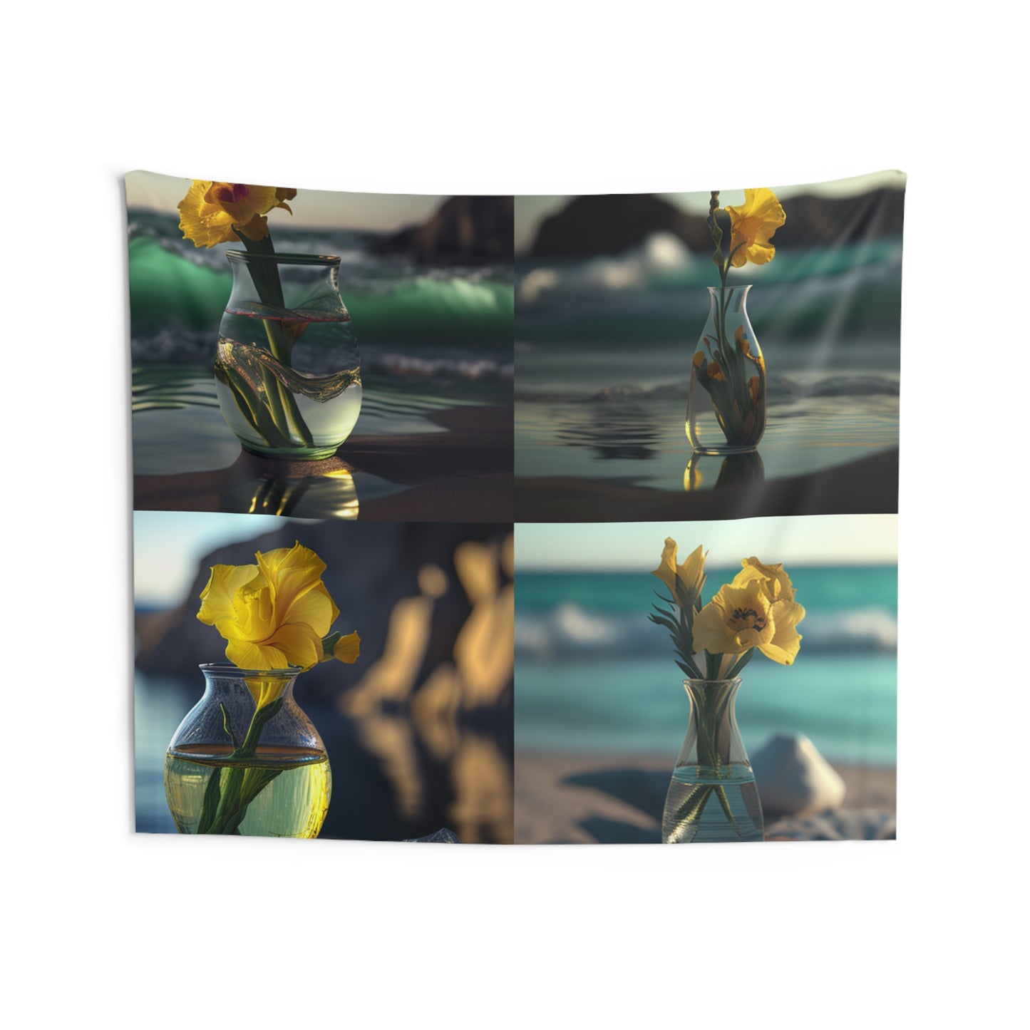 Indoor Wall Tapestries Yellow Gladiolus glass 5