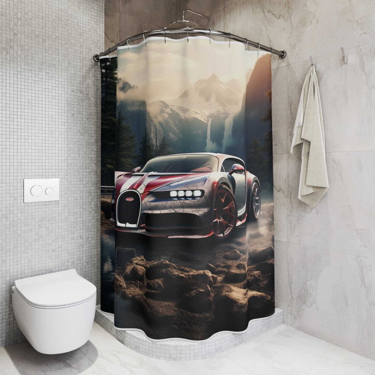 Polyester Shower Curtain Bugatti Waterfall 4