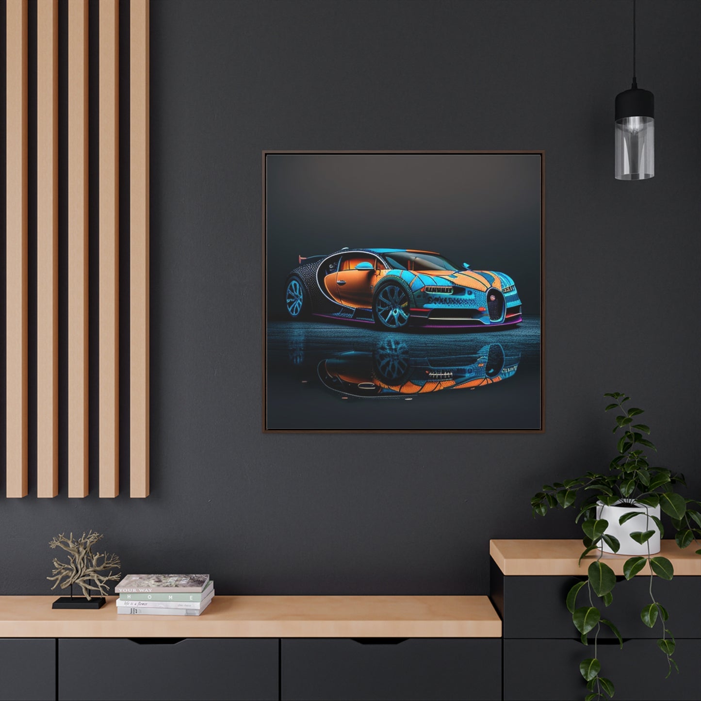 Gallery Canvas Wraps, Square Frame Bugatti Blue 1