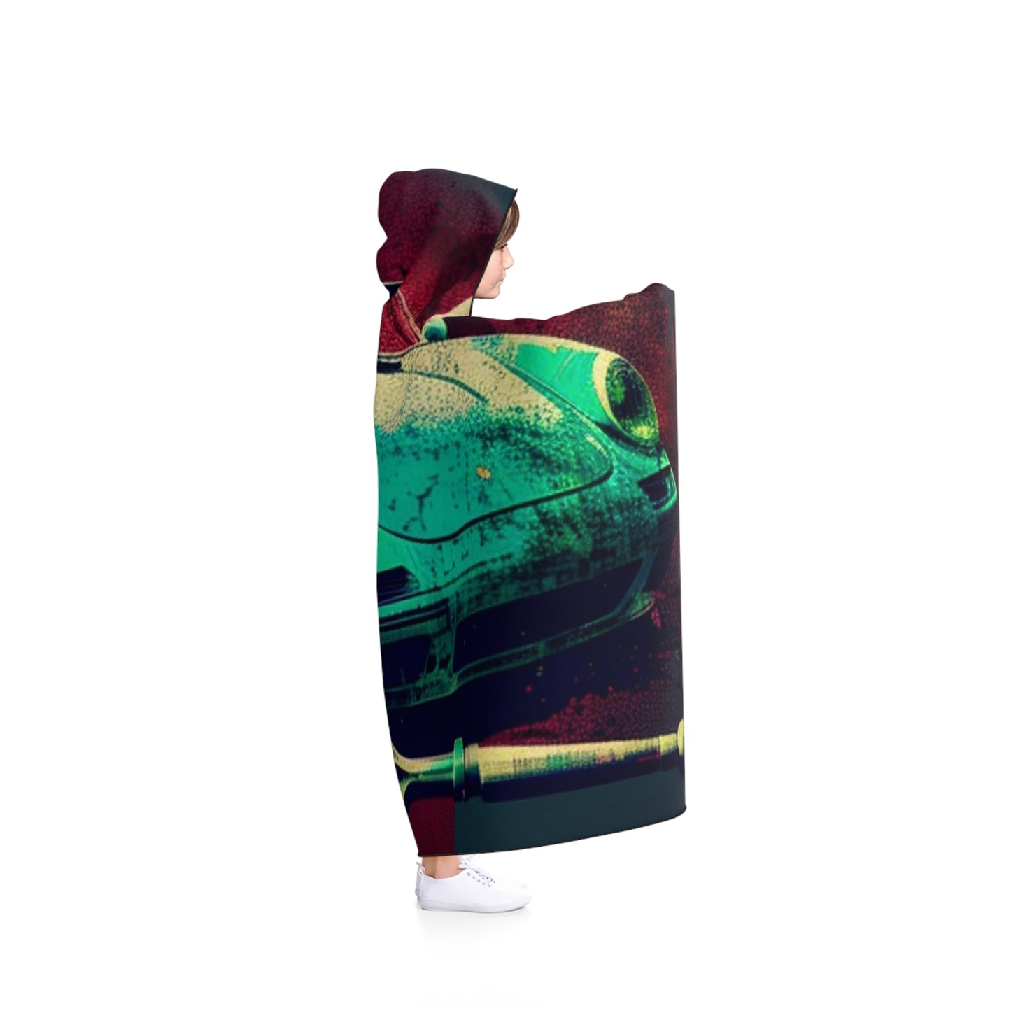 Hooded Blanket Porsche Abstract 4