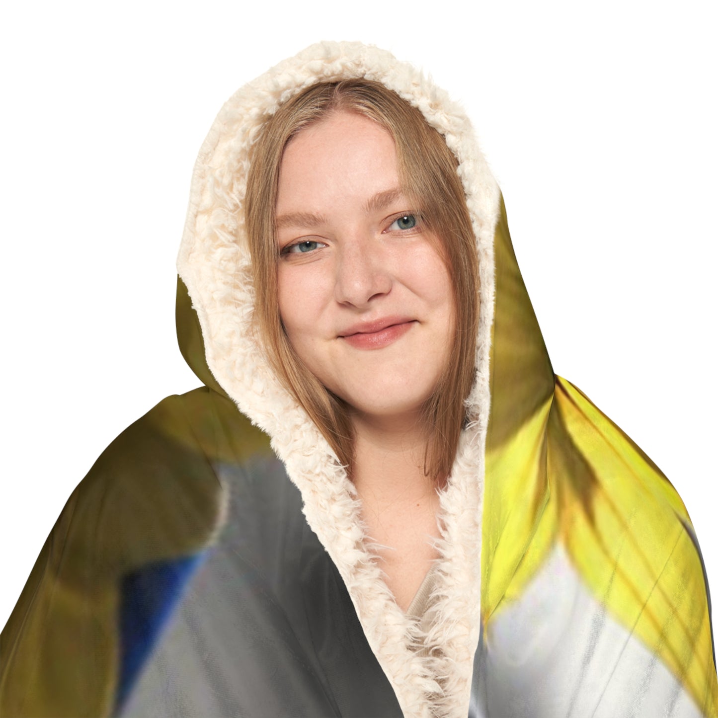 Snuggle Hooded Blanket Yellw Sunflower in a vase 3