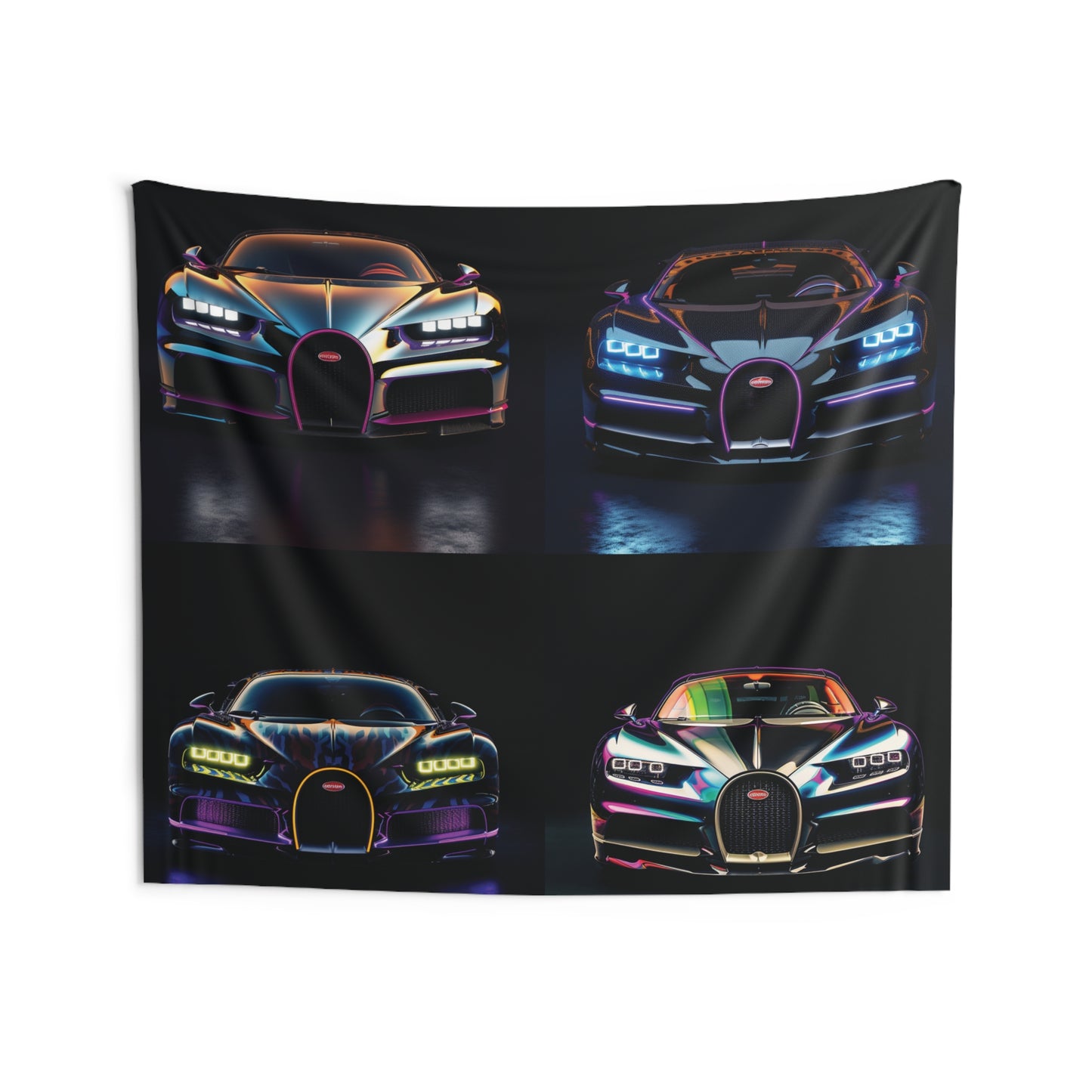 Indoor Wall Tapestries Hyper Bugatti Chiron 5