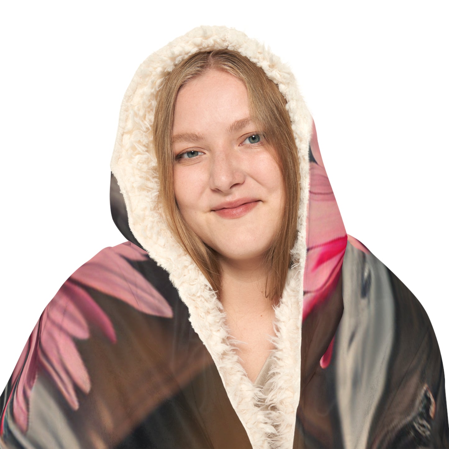 Snuggle Hooded Blanket Daisy in a vase 2