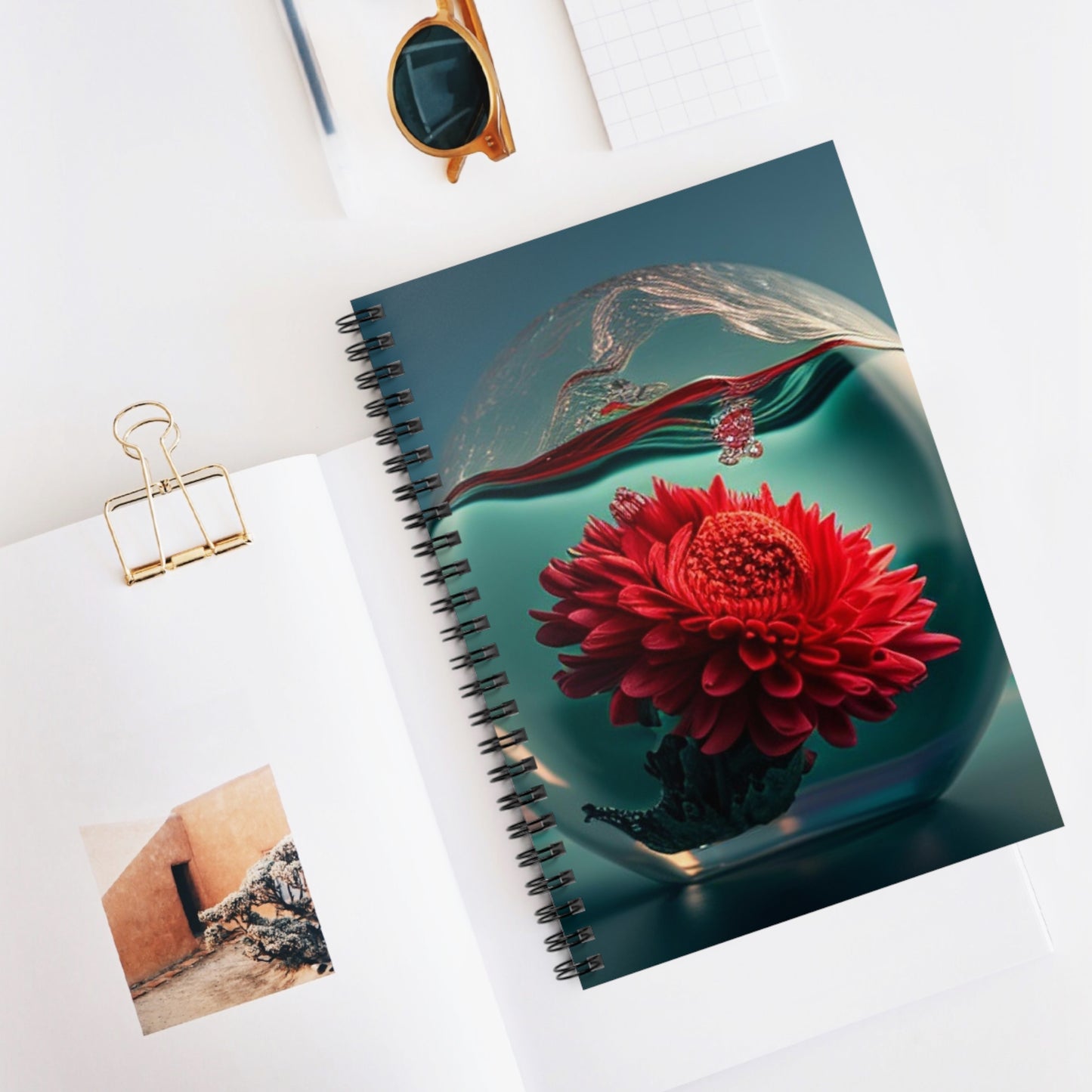 Spiral Notebook - Ruled Line Chrysanthemum 4