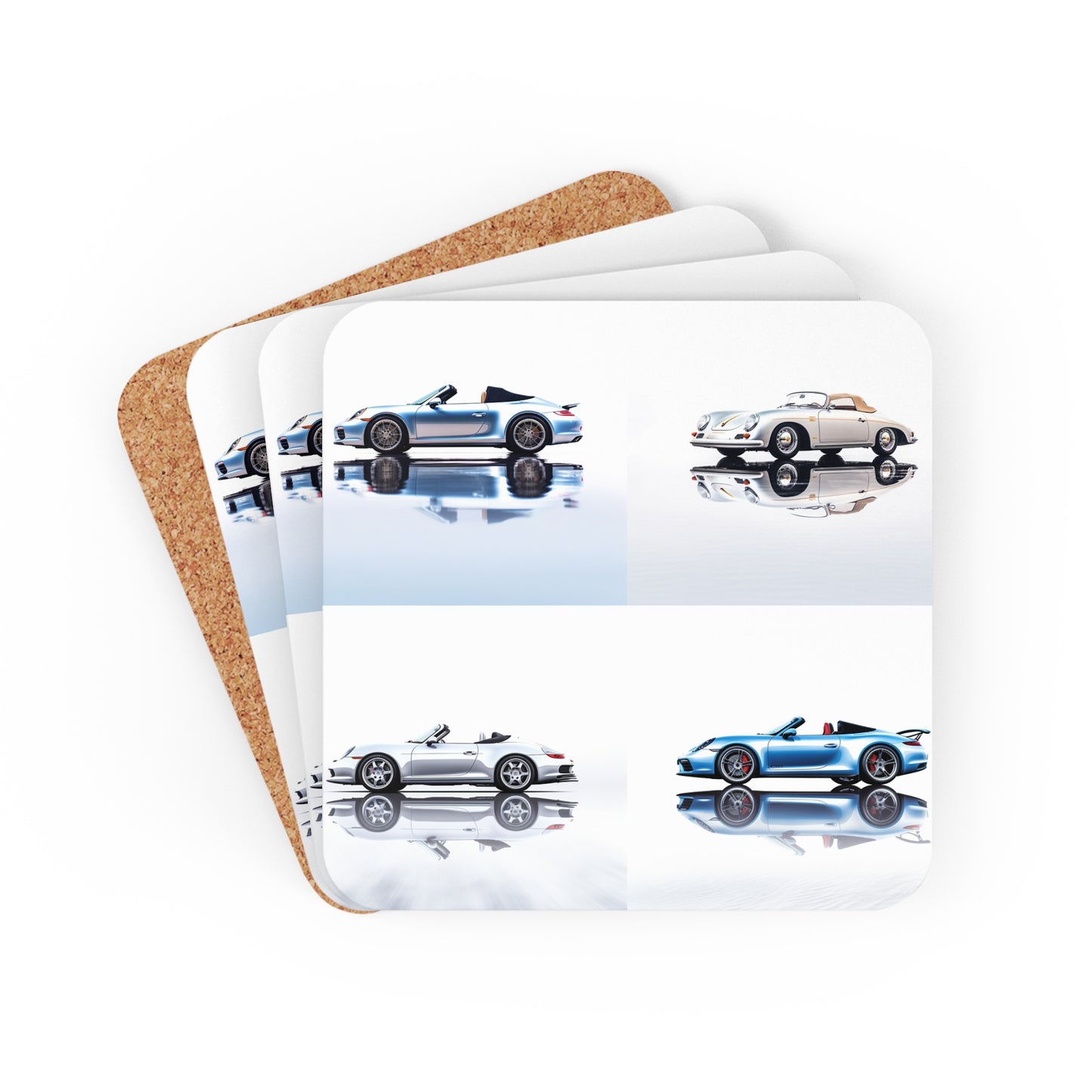 Corkwood Coaster Set 911 Speedster on water 5