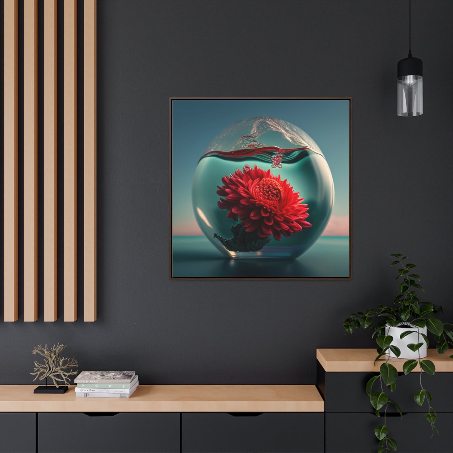 Gallery Canvas Wraps, Square Frame Chrysanthemum 4