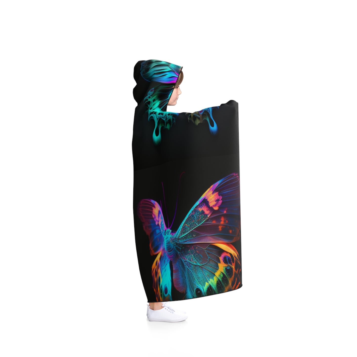 Hooded Blanket Raw Hyper Color Butterfly 5