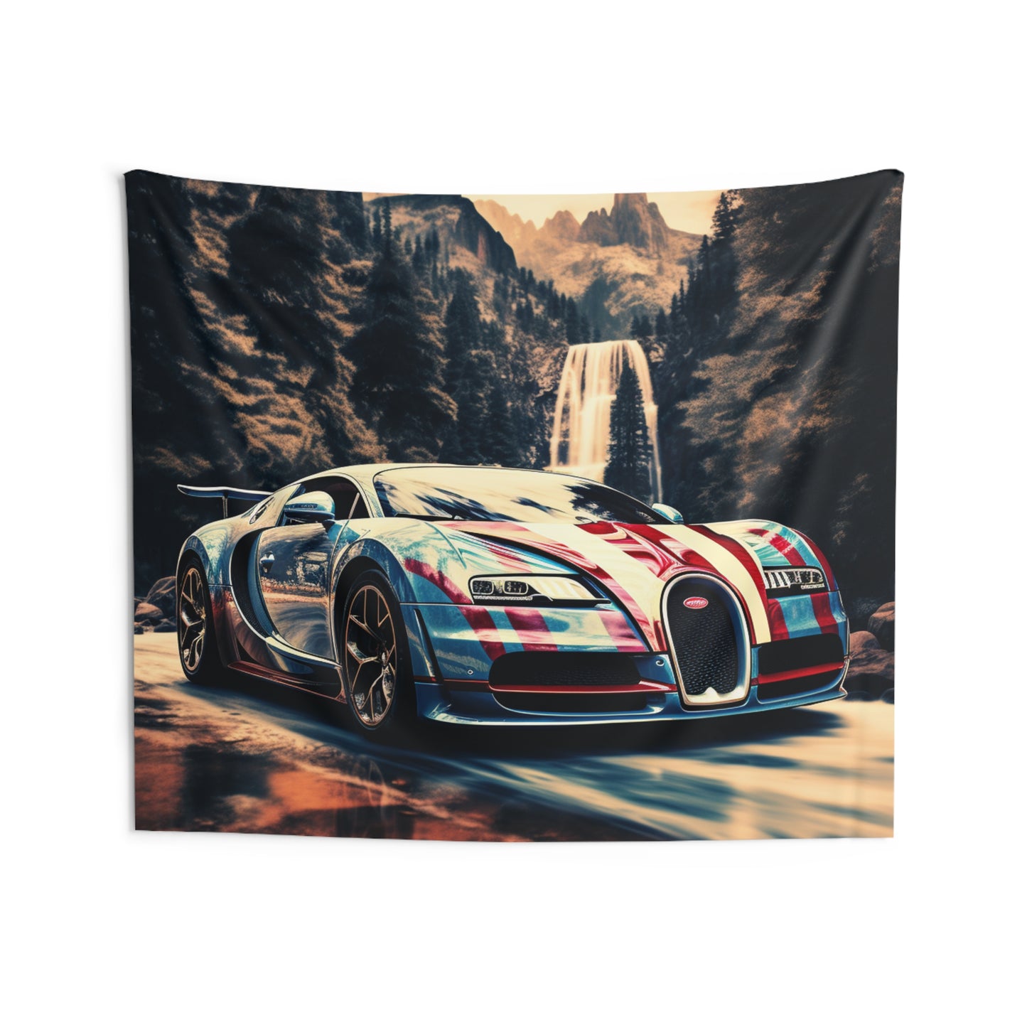 Indoor Wall Tapestries Bugatti Waterfall 1