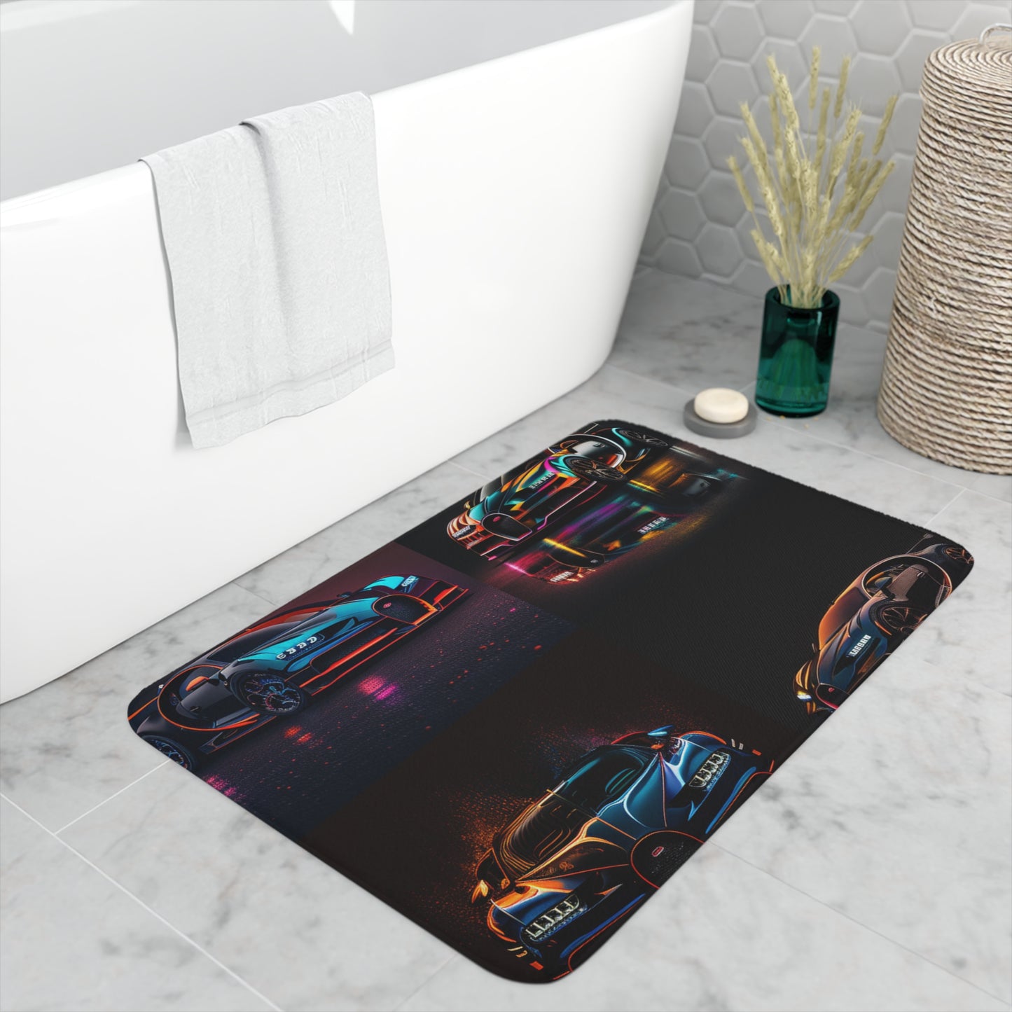 Memory Foam Bath Mat Bugatti Chiron Super 5