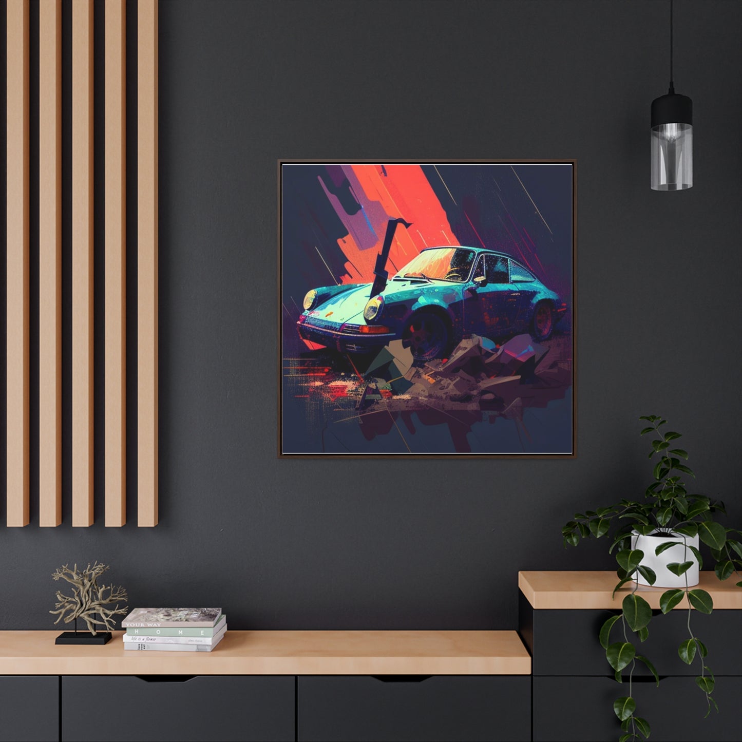 Gallery Canvas Wraps, Square Frame Porsche Abstract 2