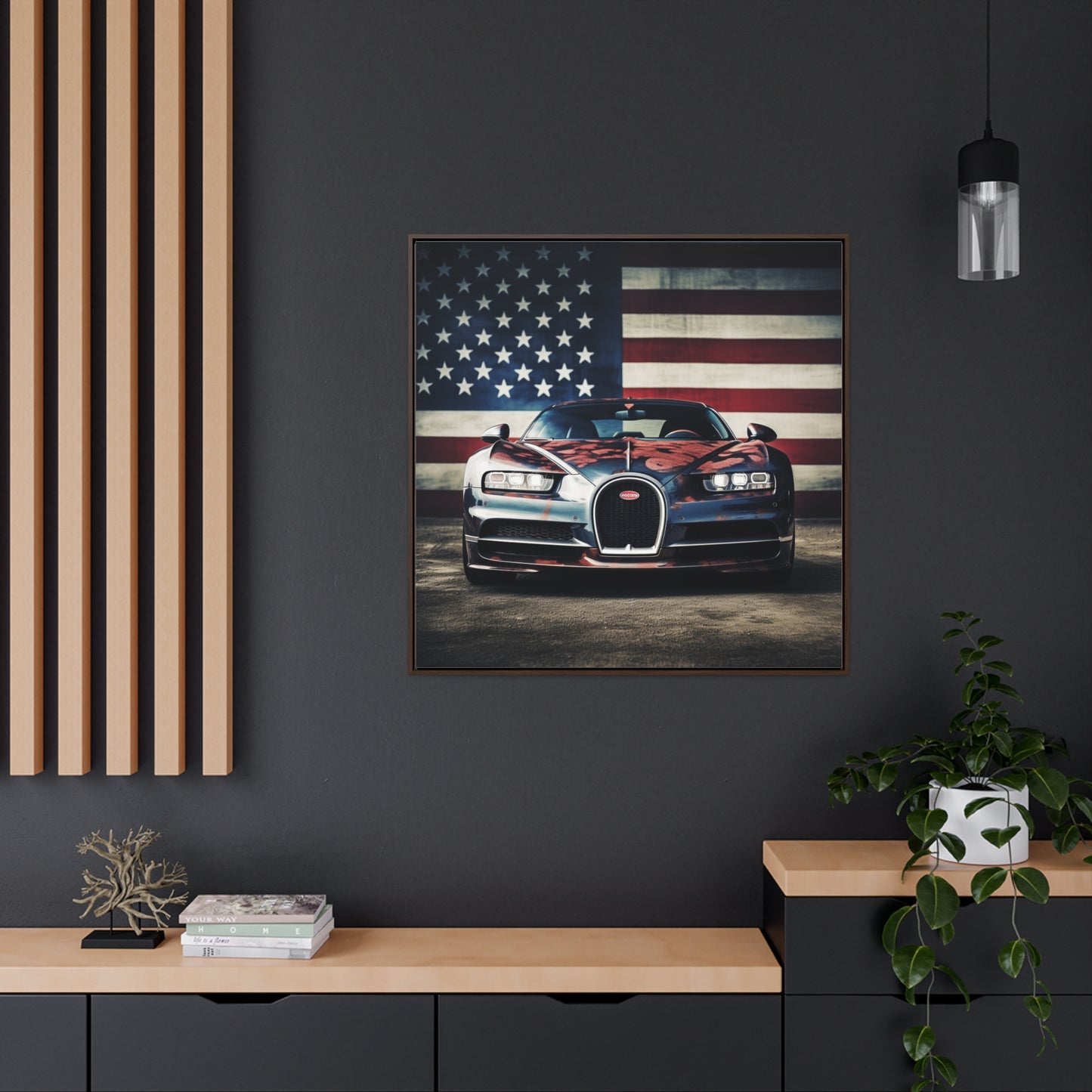 Gallery Canvas Wraps, Square Frame Bugatti Flag 3