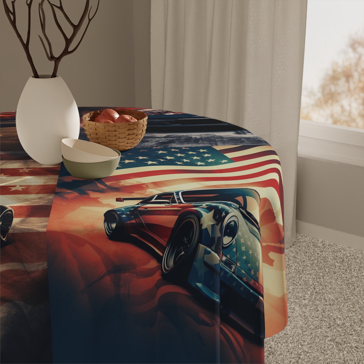Tablecloth Abstract American Flag Background Porsche 5