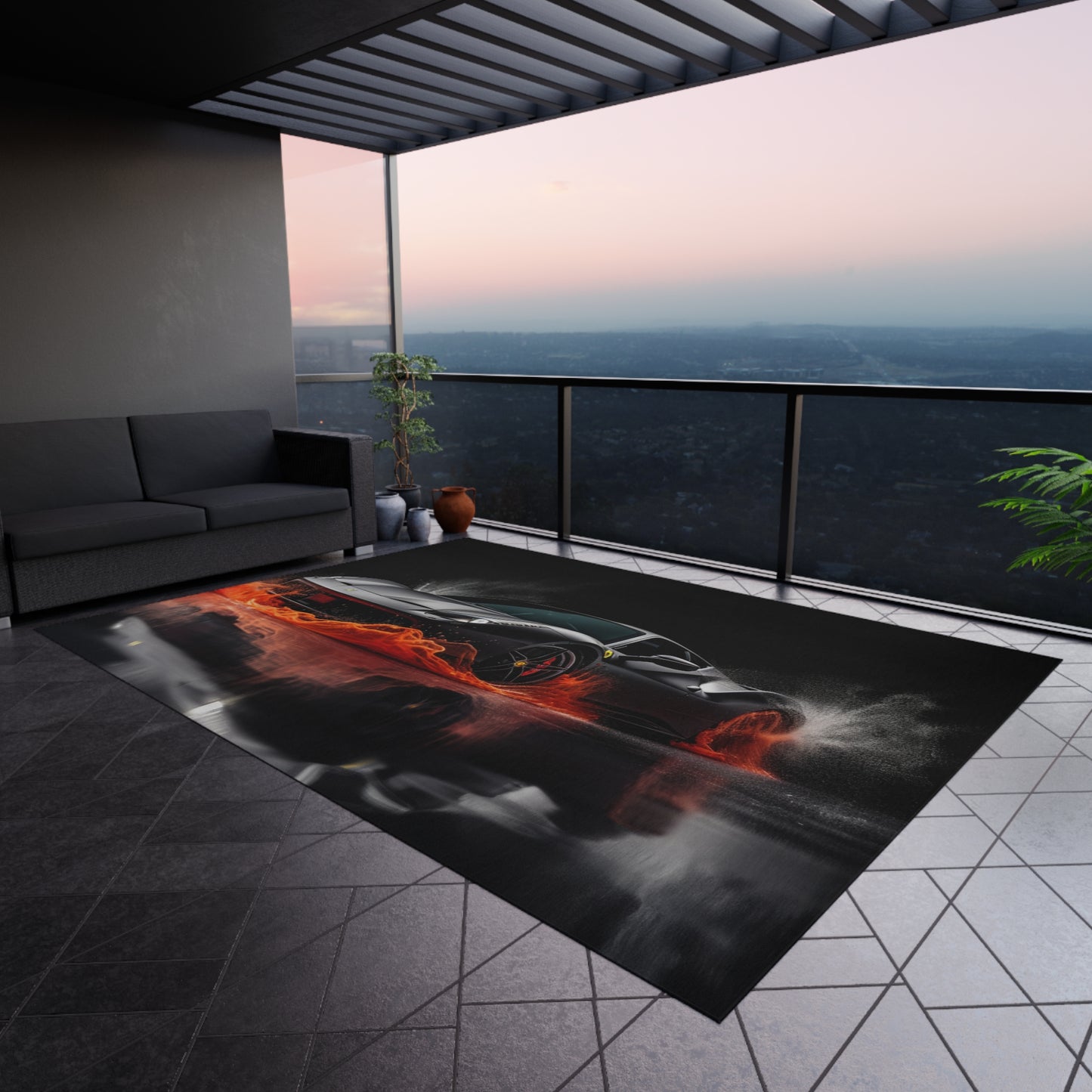 Outdoor Rug Ferrari Water Splash 3