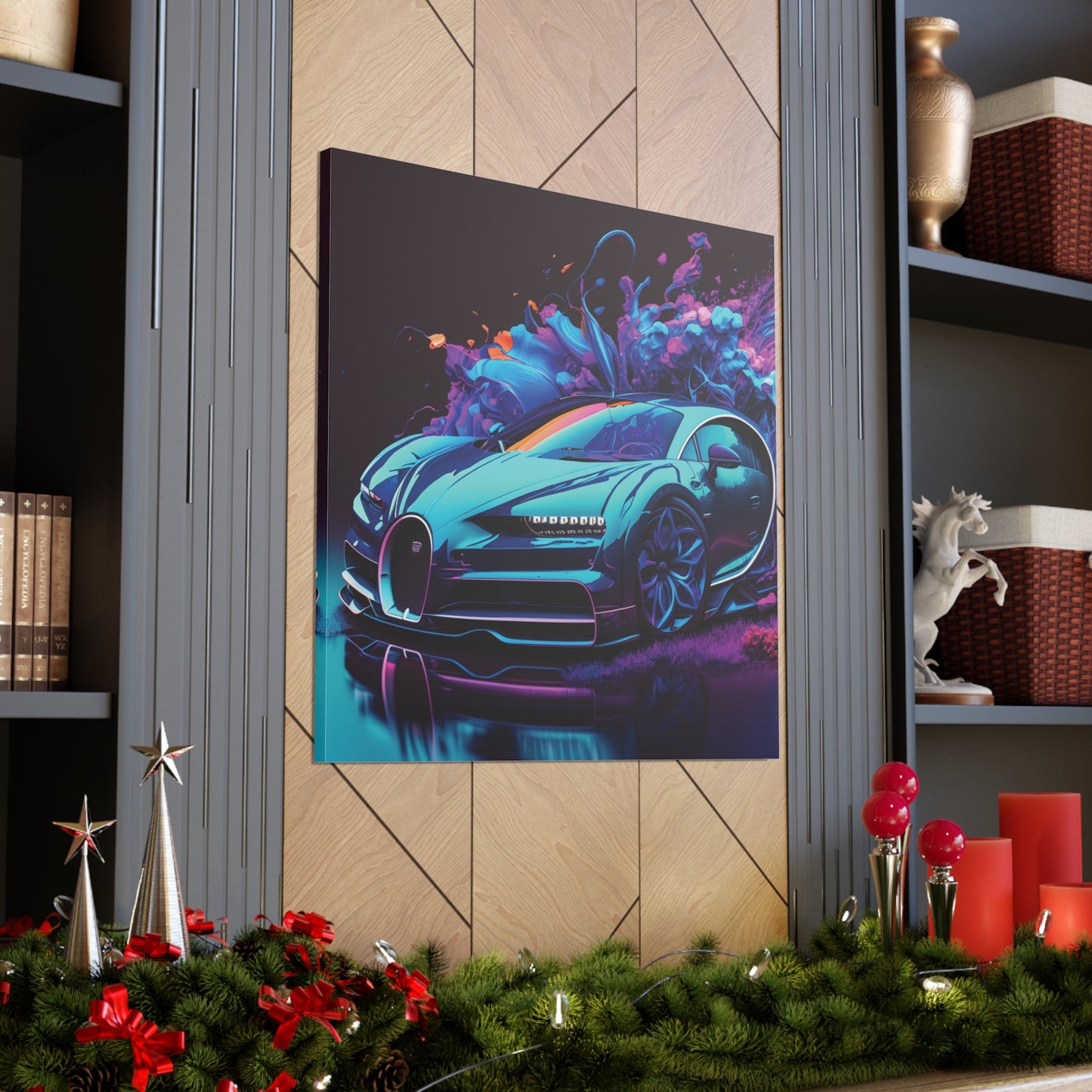 Canvas Gallery Wraps Bugatti Neon Chiron 3