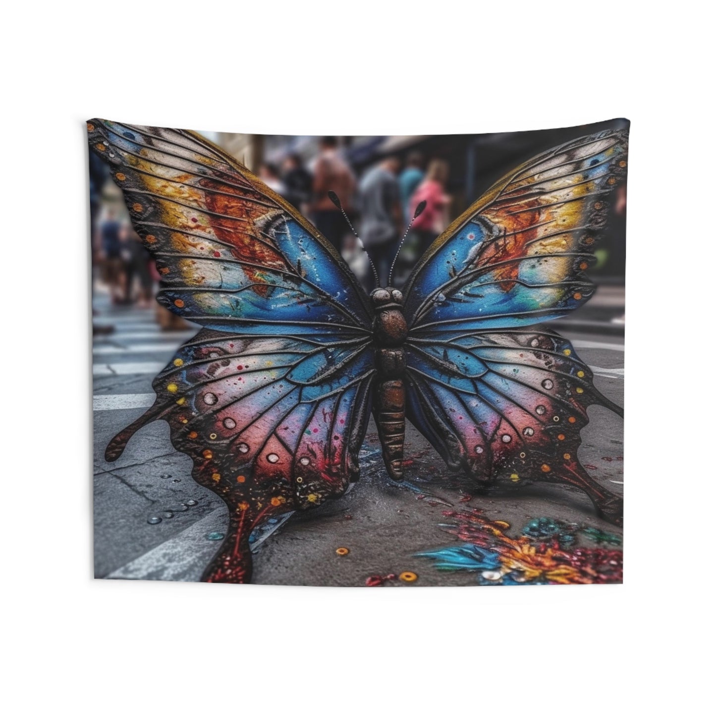 Indoor Wall Tapestries Liquid Street Butterfly 4