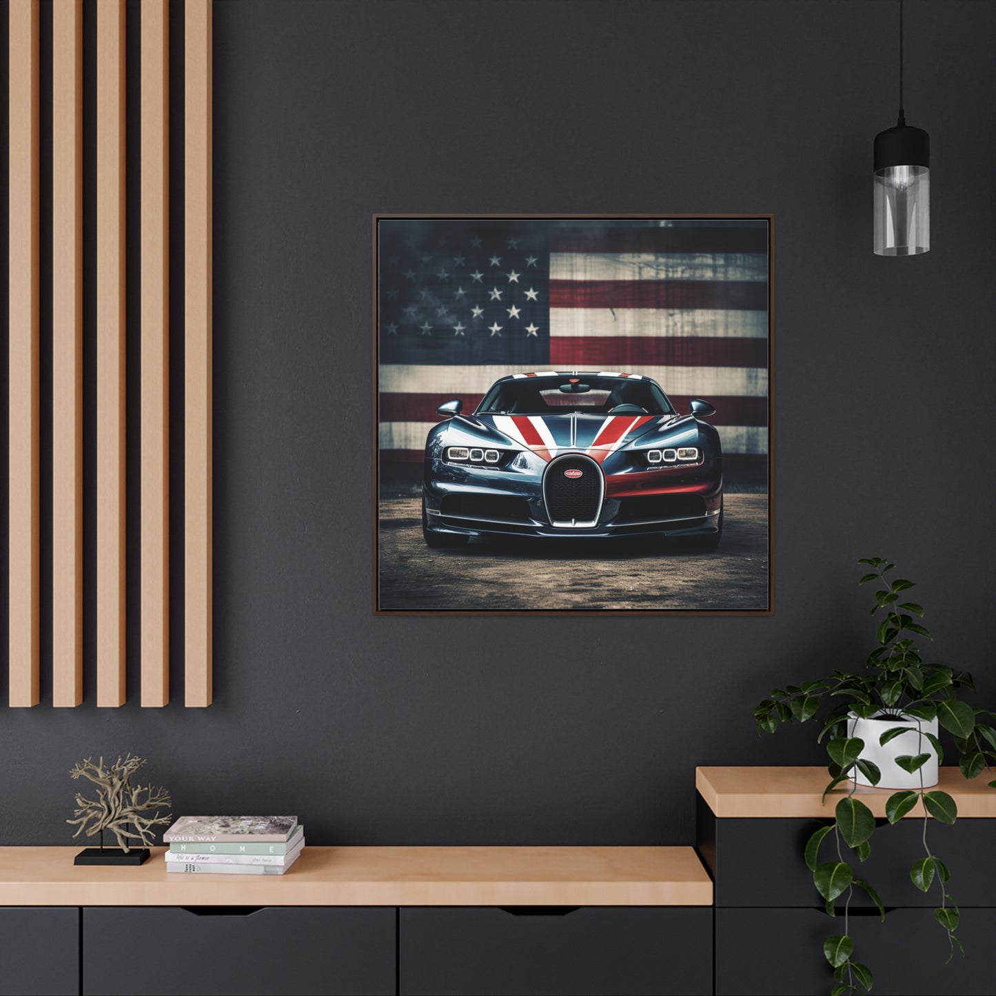 Gallery Canvas Wraps, Square Frame Bugatti Flag 2