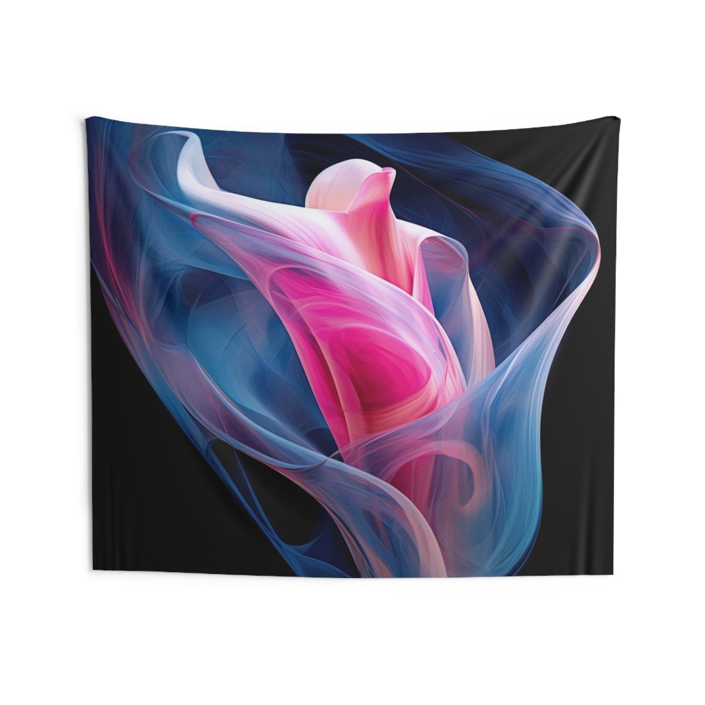 Indoor Wall Tapestries Pink & Blue Tulip Rose 3