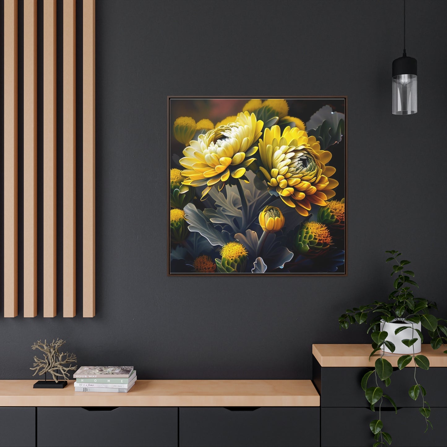Gallery Canvas Wraps, Square Frame Yellow Hermosas Flores Amarillas 2