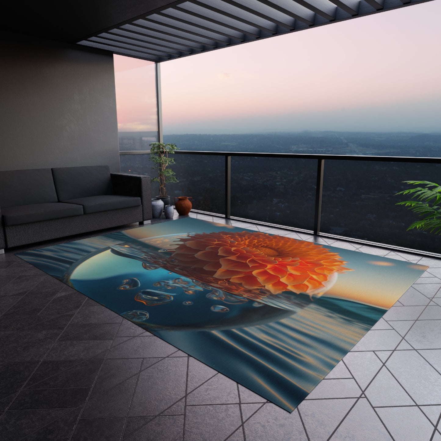 Outdoor Rug Dahlia Orange 4