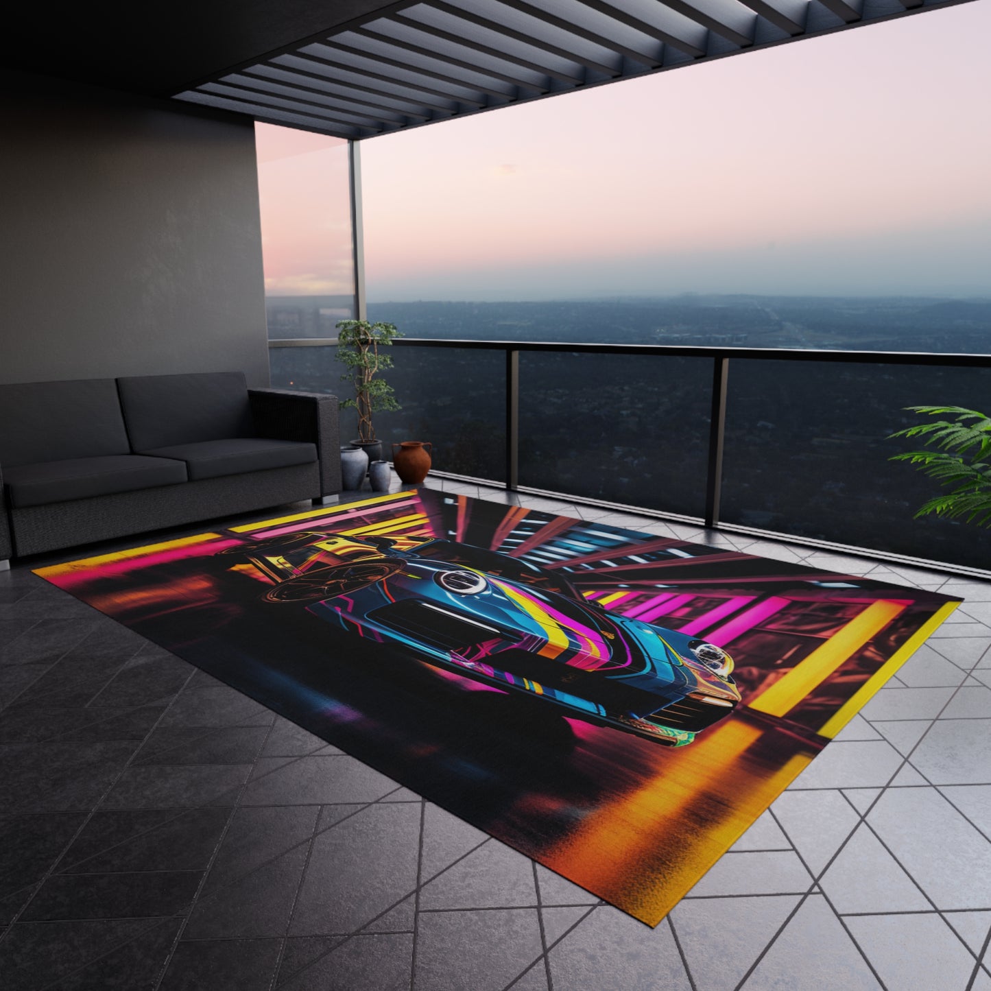 Outdoor Rug Macro Porsche 1