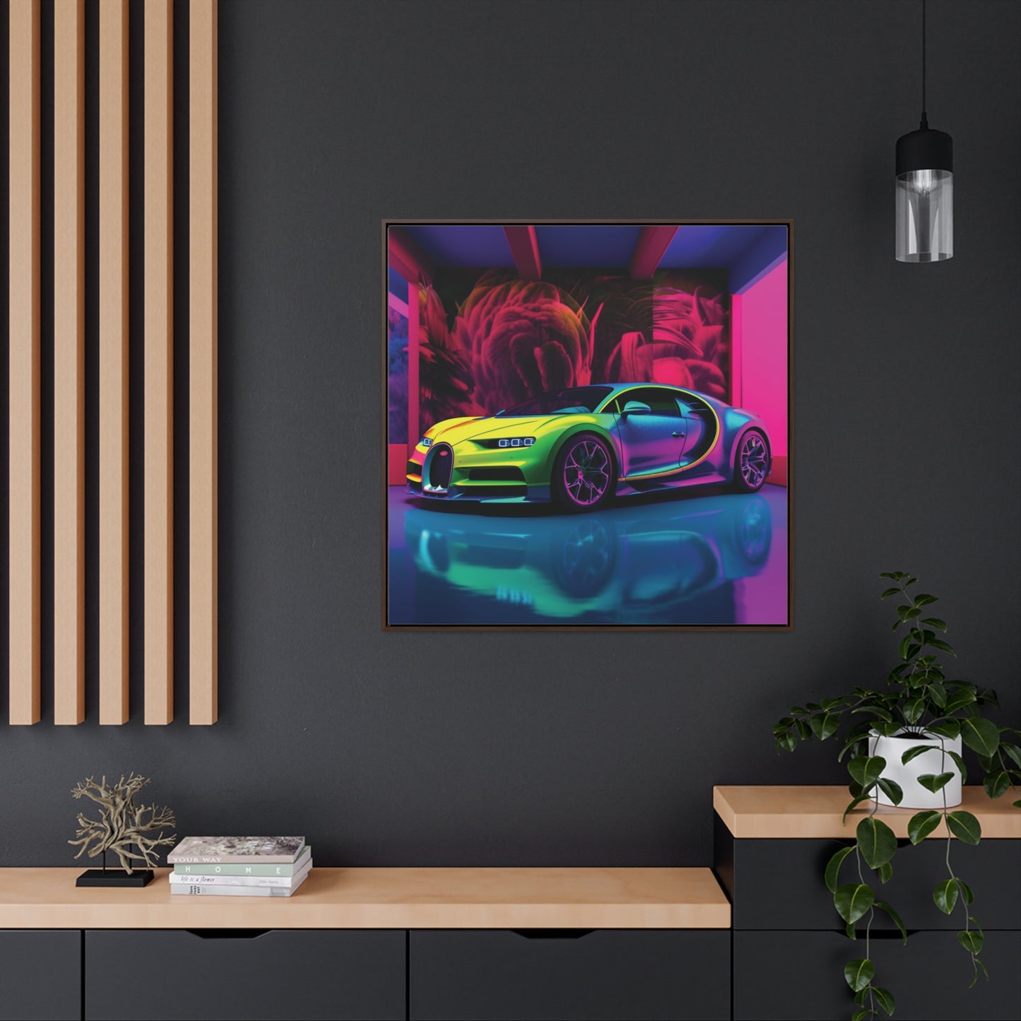 Gallery Canvas Wraps, Square Frame Florescent Bugatti Flair 1