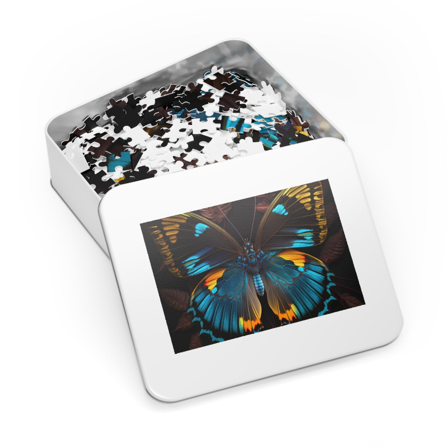 Jigsaw Puzzle (30, 110, 252, 500,1000-Piece) Neon Butterfly Flair 1