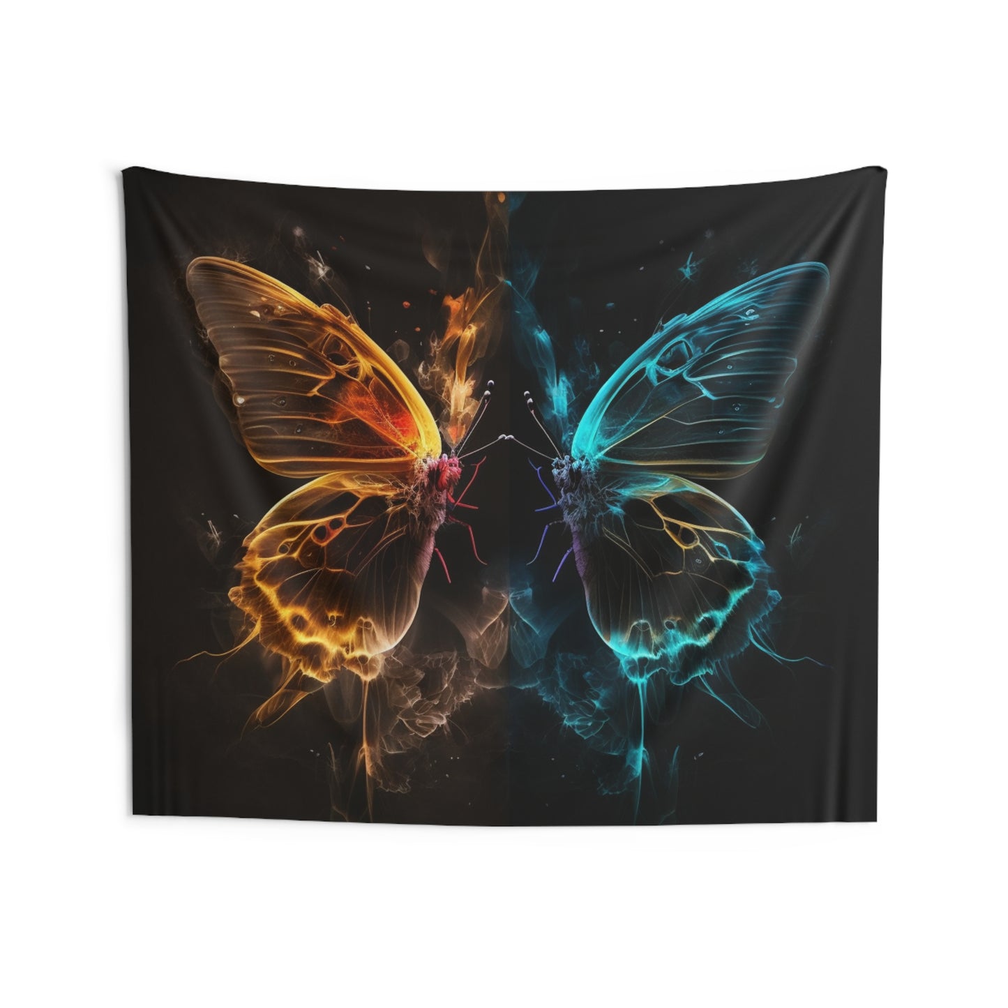 Indoor Wall Tapestries Kiss Neon Butterfly 7