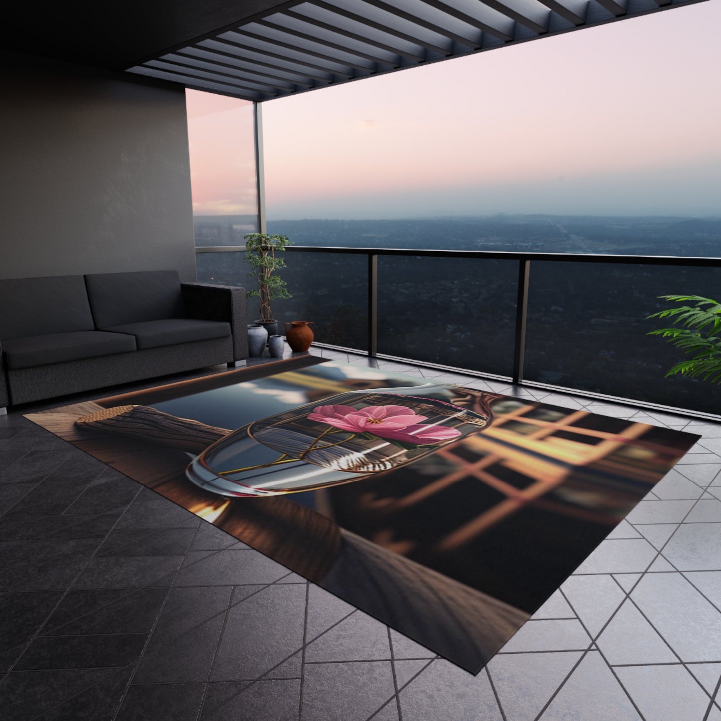 Outdoor Rug Pink Magnolia 4