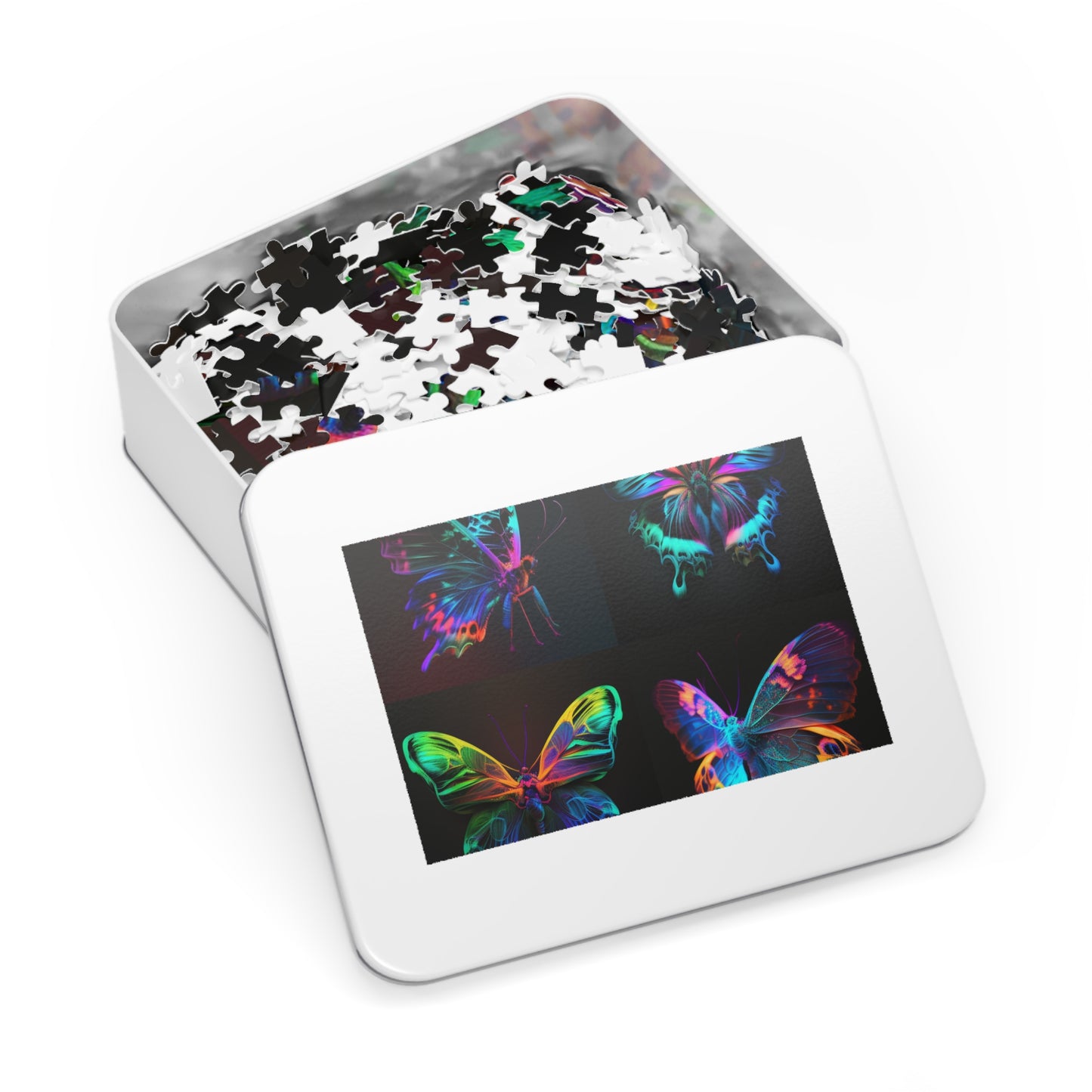 Jigsaw Puzzle (30, 110, 252, 500,1000-Piece) Raw Hyper Color Butterfly 5