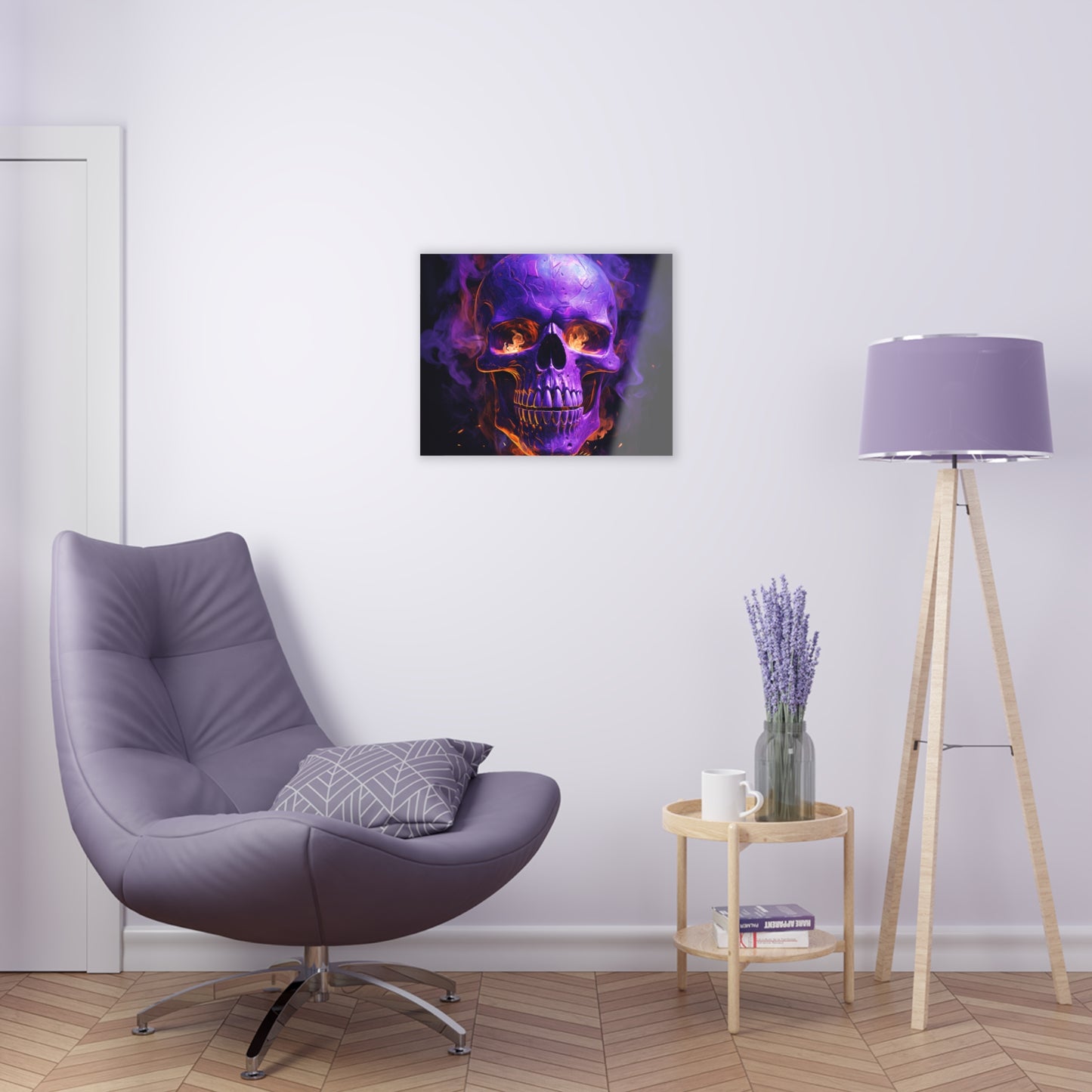 Acrylic Prints Skull Flames 1