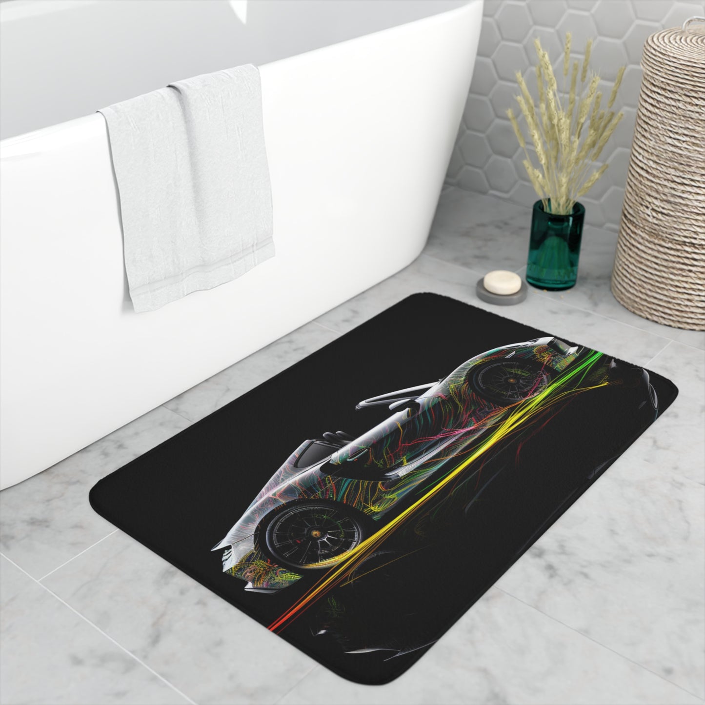 Memory Foam Bath Mat Porsche Line 1