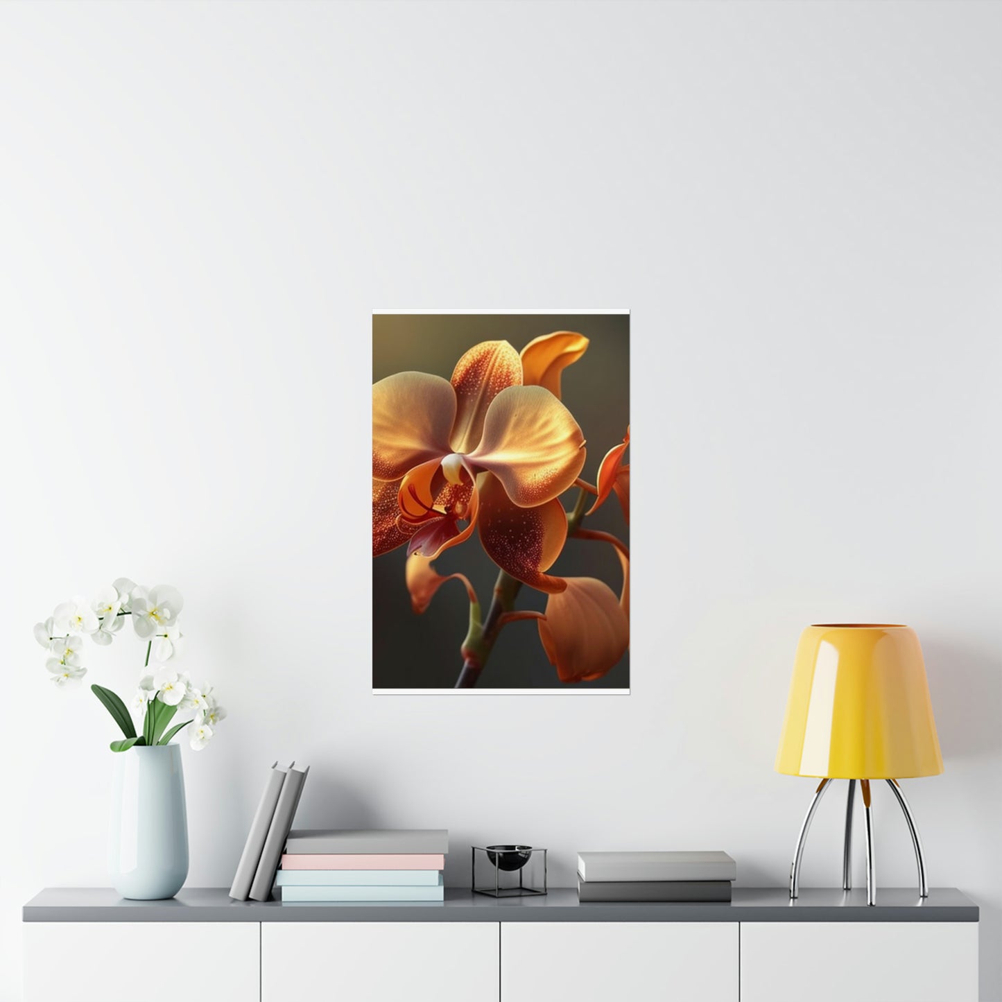 Premium Matte Vertical Posters Orange Orchid 1