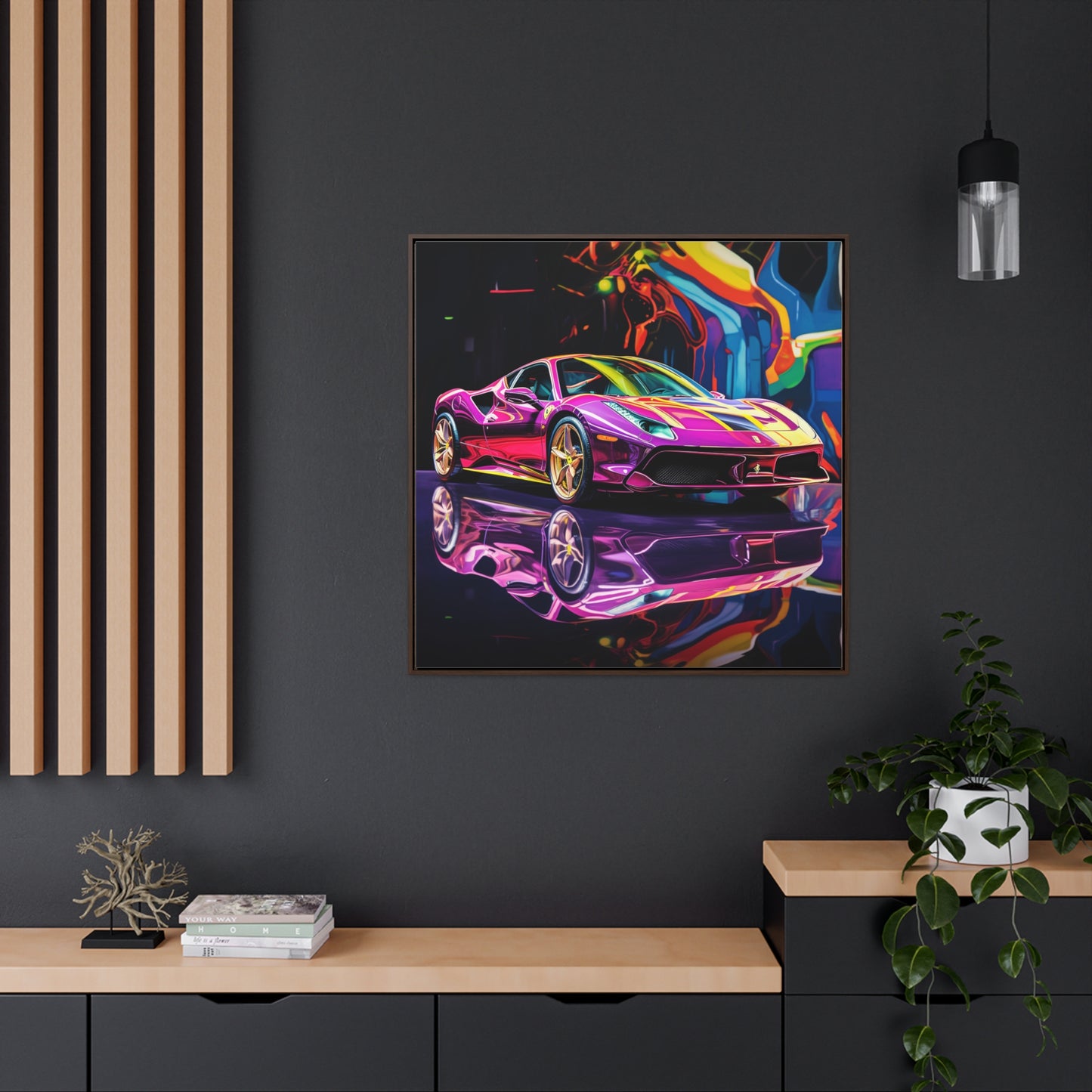 Gallery Canvas Wraps, Square Frame Pink Macro Ferrari 2