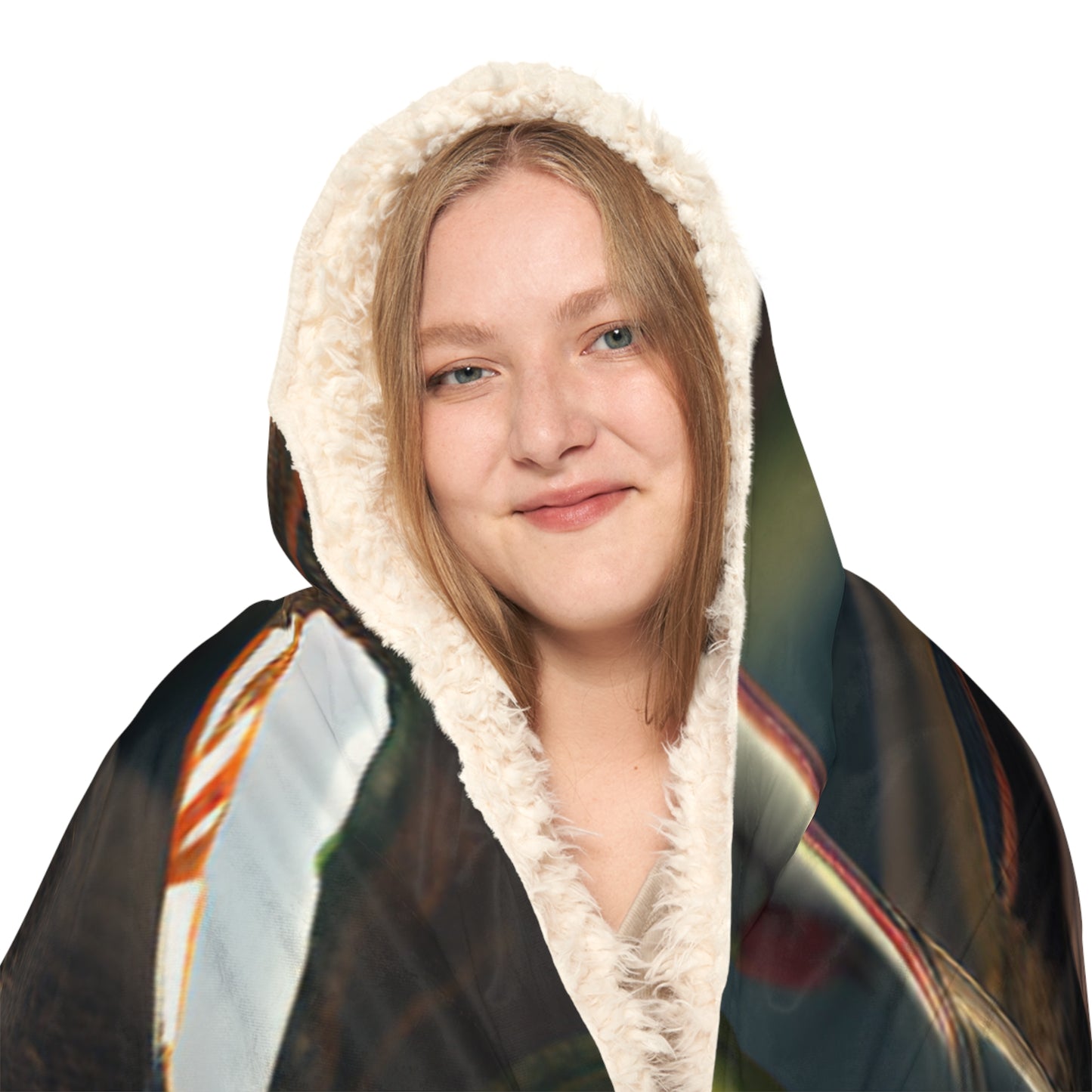 Snuggle Hooded Blanket Red Lily in a Glass vase 5