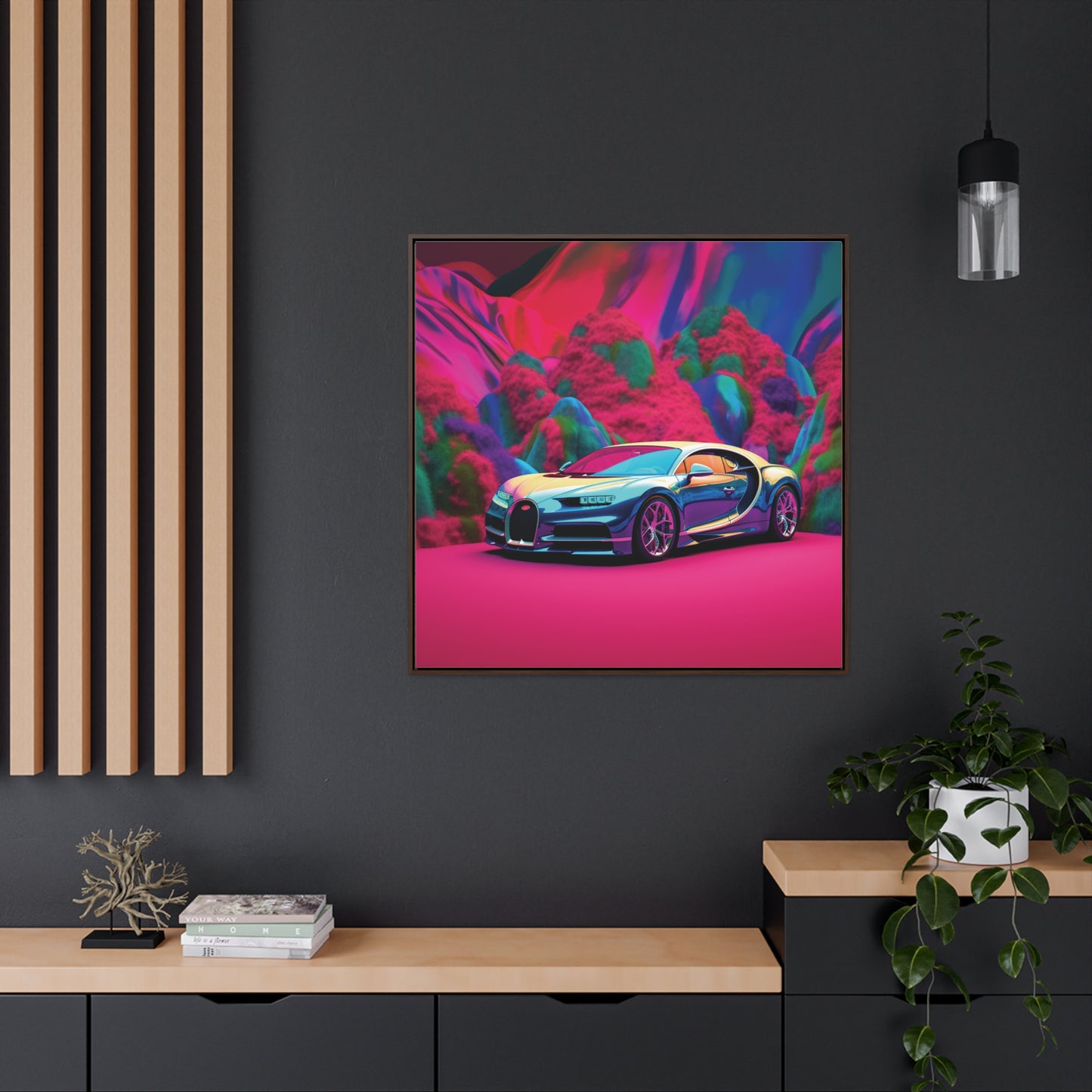 Gallery Canvas Wraps, Square Frame Florescent Bugatti Flair 4