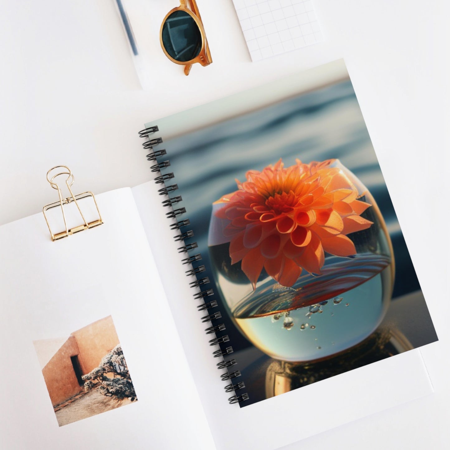 Spiral Notebook - Ruled Line Dahlia Orange 2