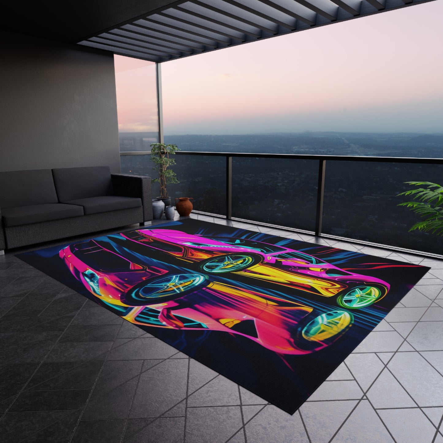 Outdoor Rug Pink Macro Ferrari 3