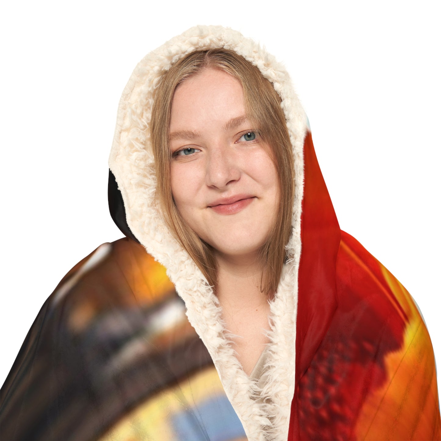 Snuggle Hooded Blanket Poppy in a Glass Vase 3