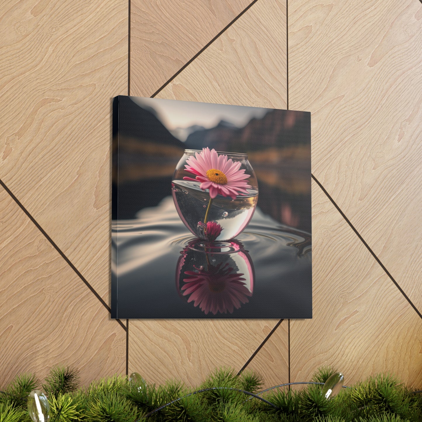 Canvas Gallery Wraps Daisy in a vase 3