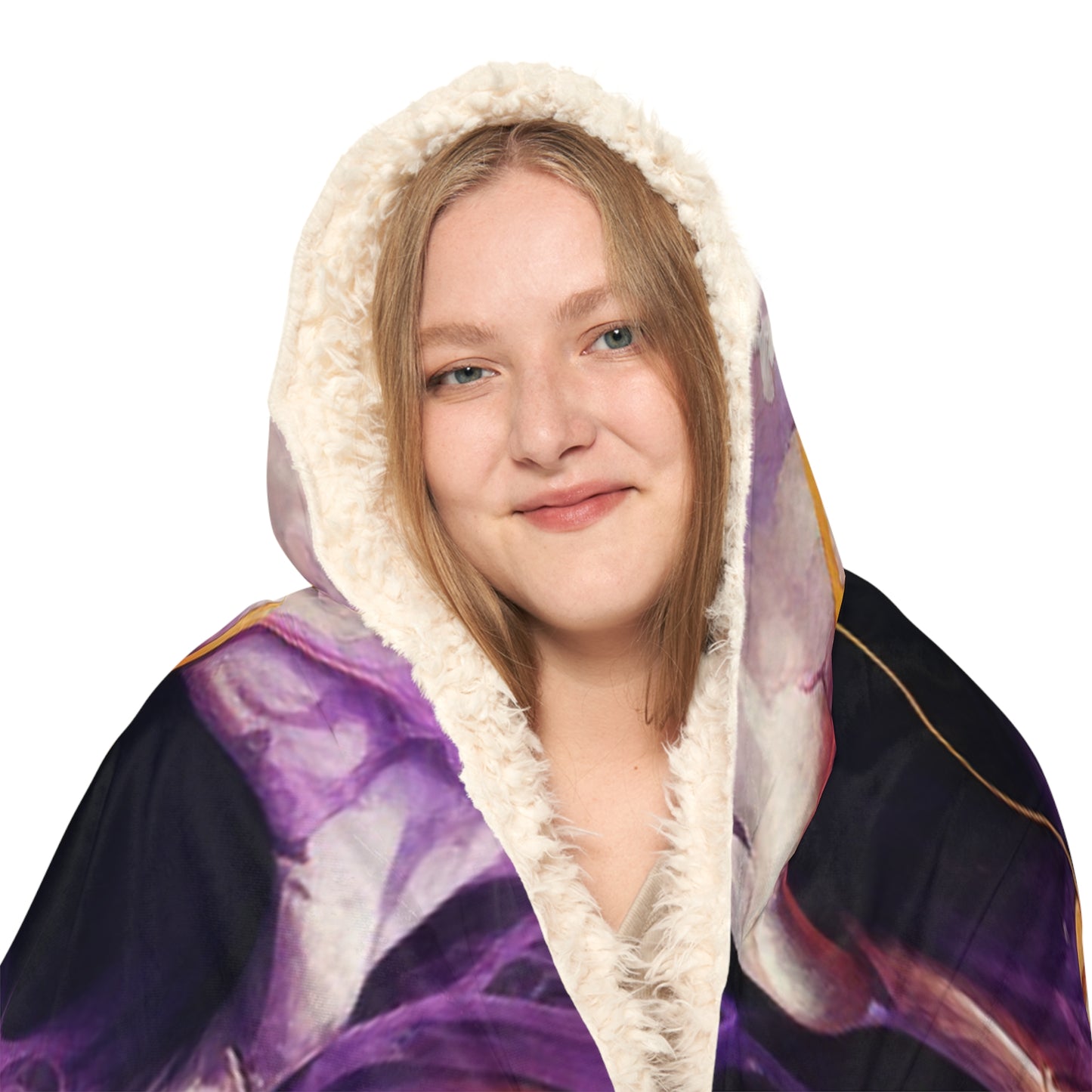 Snuggle Hooded Blanket Skull Flames 2