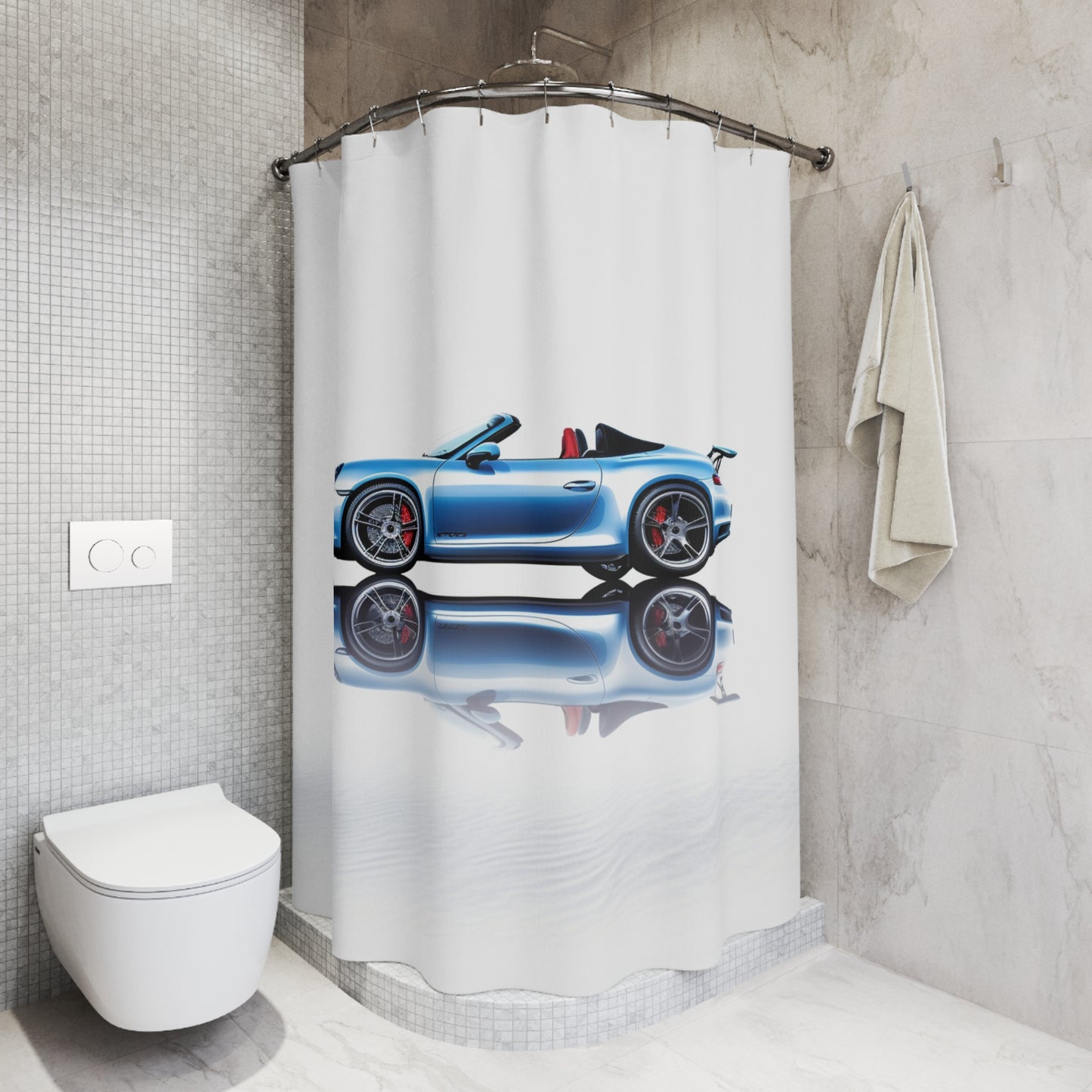 Polyester Shower Curtain 911 Speedster on water 4