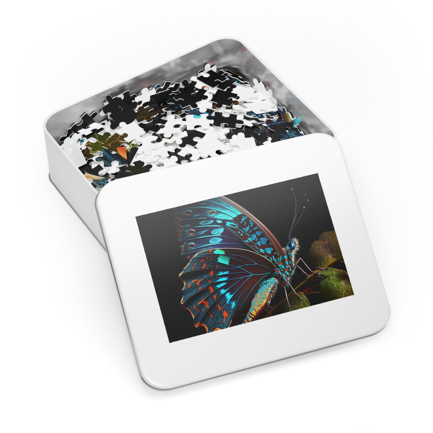 Jigsaw Puzzle (30, 110, 252, 500,1000-Piece) Hue Neon Butterfly 2
