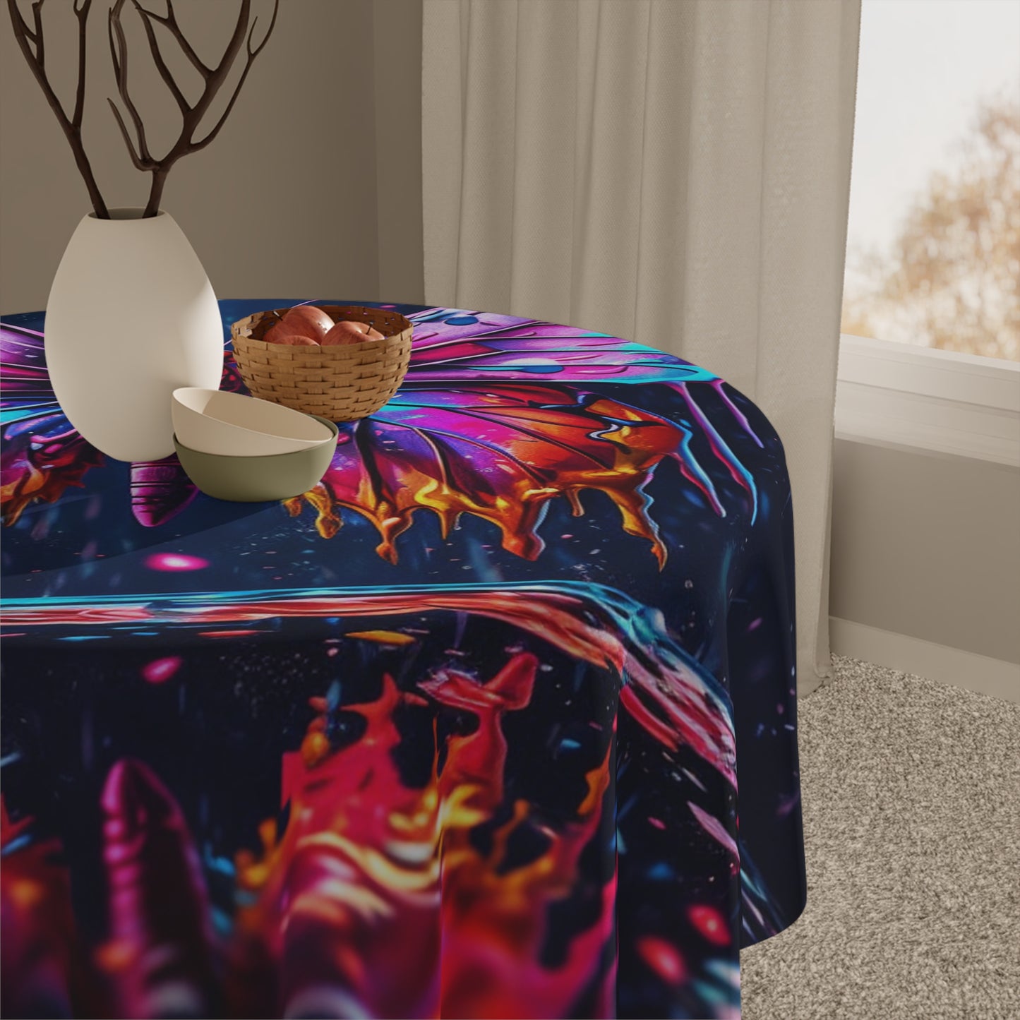 Tablecloth Pink Butterfly Flair 2